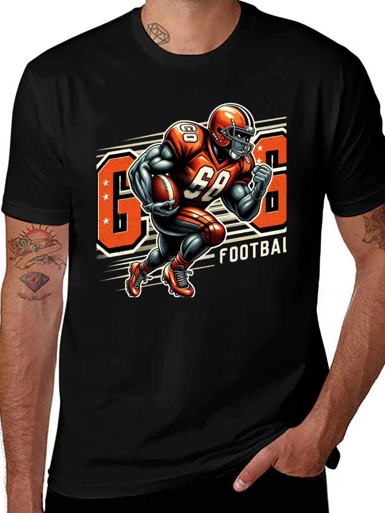 Variant 21 of Football Player Graphic Tee