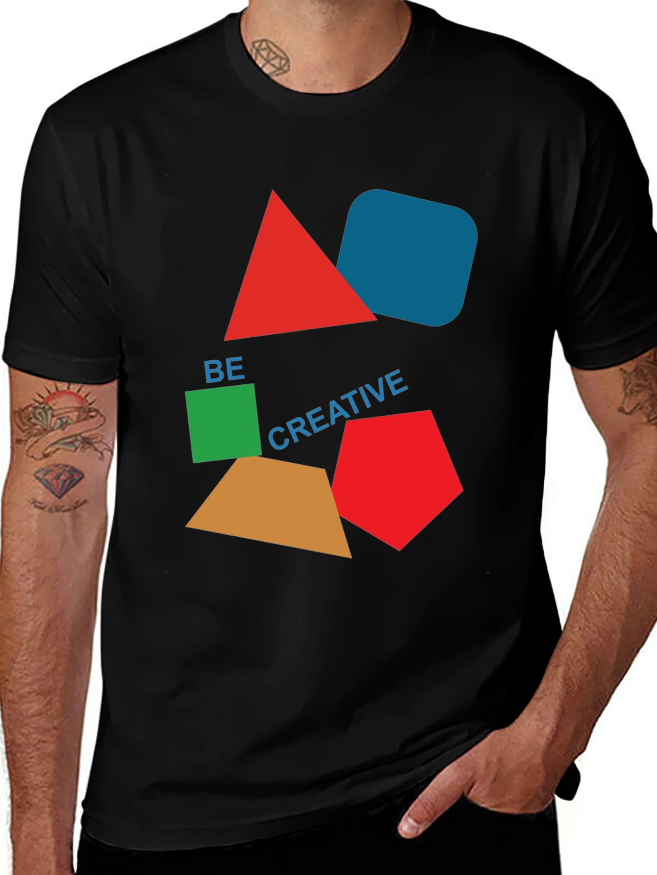 Geometric Art T-Shirt - Be Creative Design