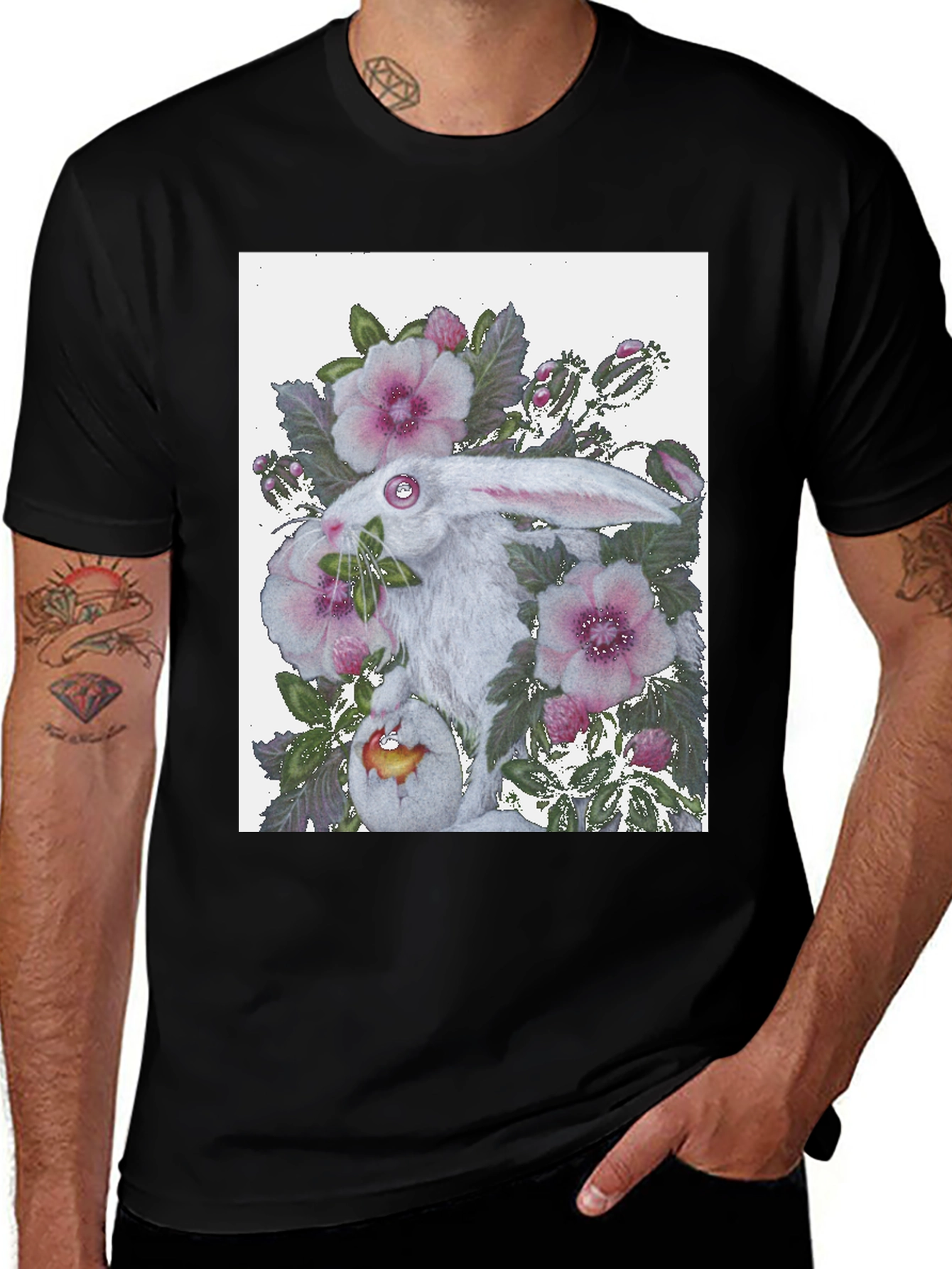 Variant 21 of Floral Bunny T-Shirt - Unique Graphic Tee