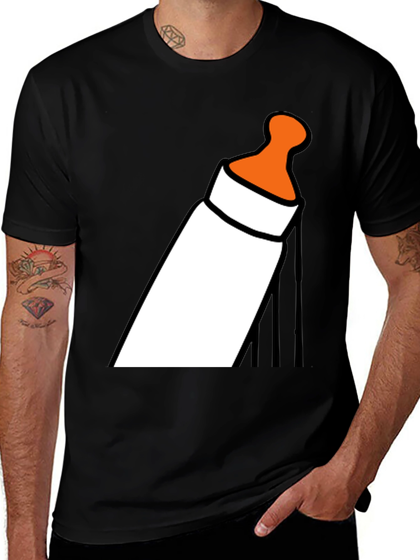 Variant 25 of Baby Bottle Graphic T-Shirt - Funny Novelty Tee