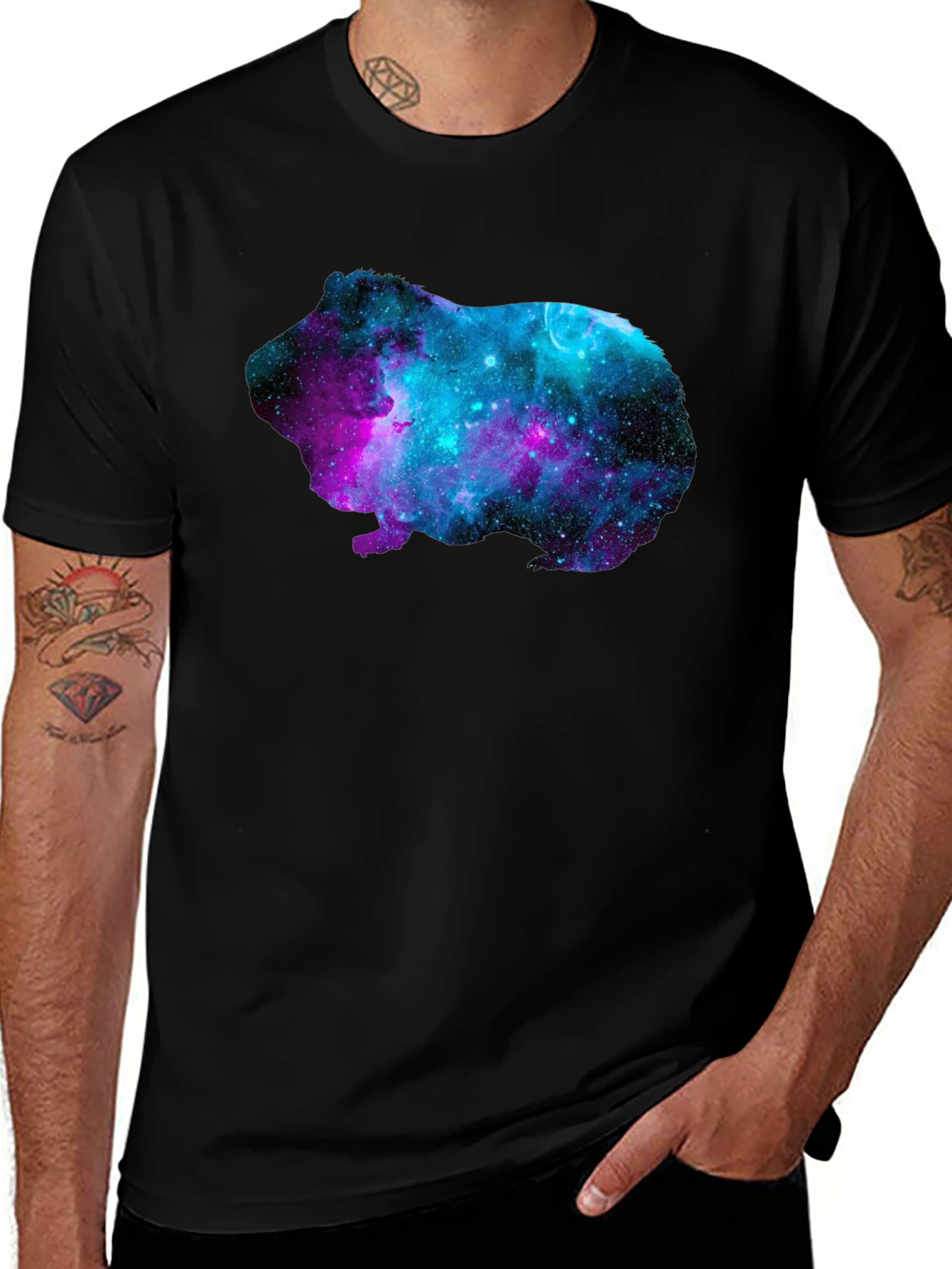 Variant 23 of Cosmic Guinea Pig T-Shirt - Galaxy Pet Tee