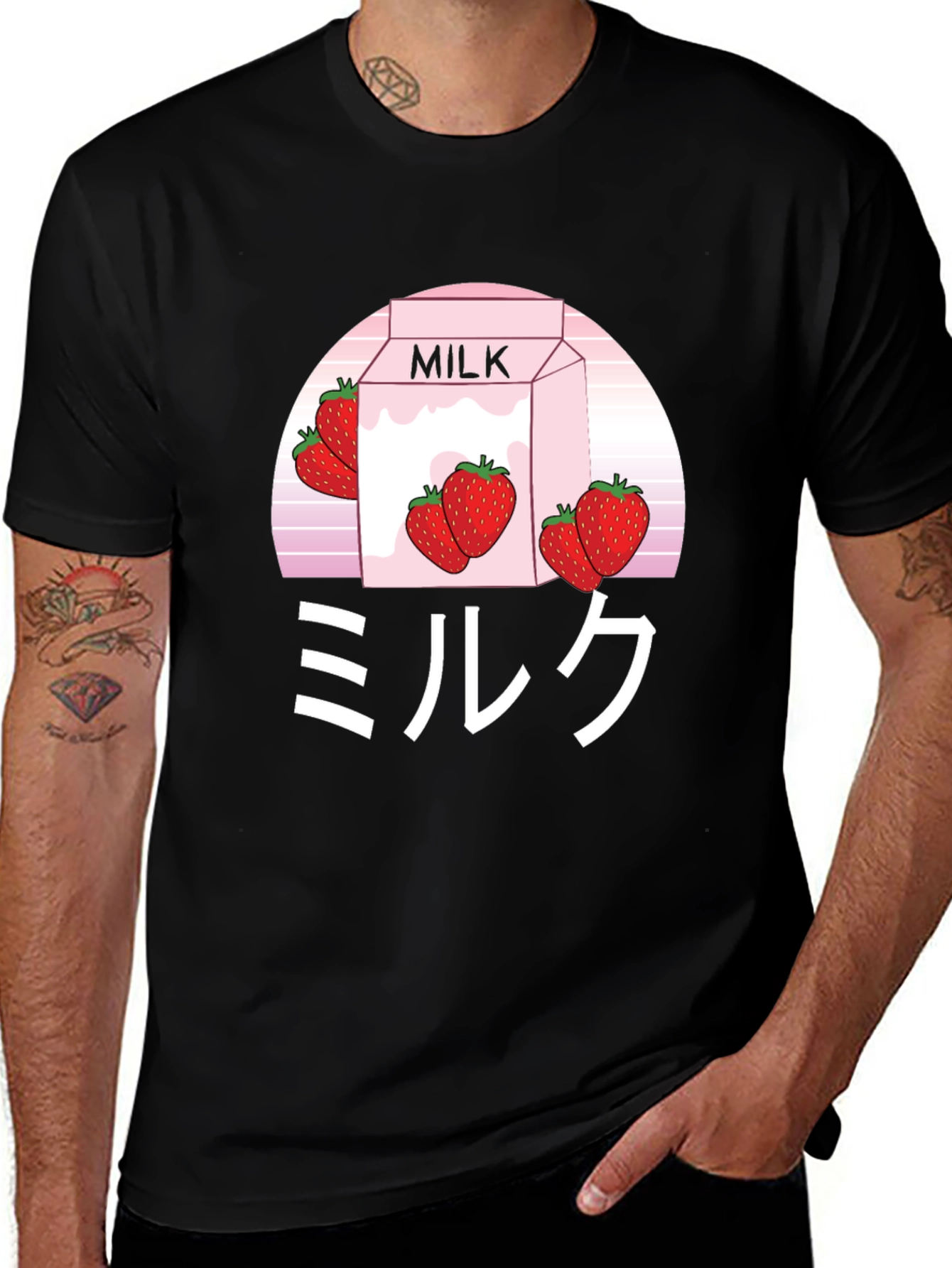 Variant 28 of Strawberry Milk Aesthetic T-Shirt - Soft Cotton Blend