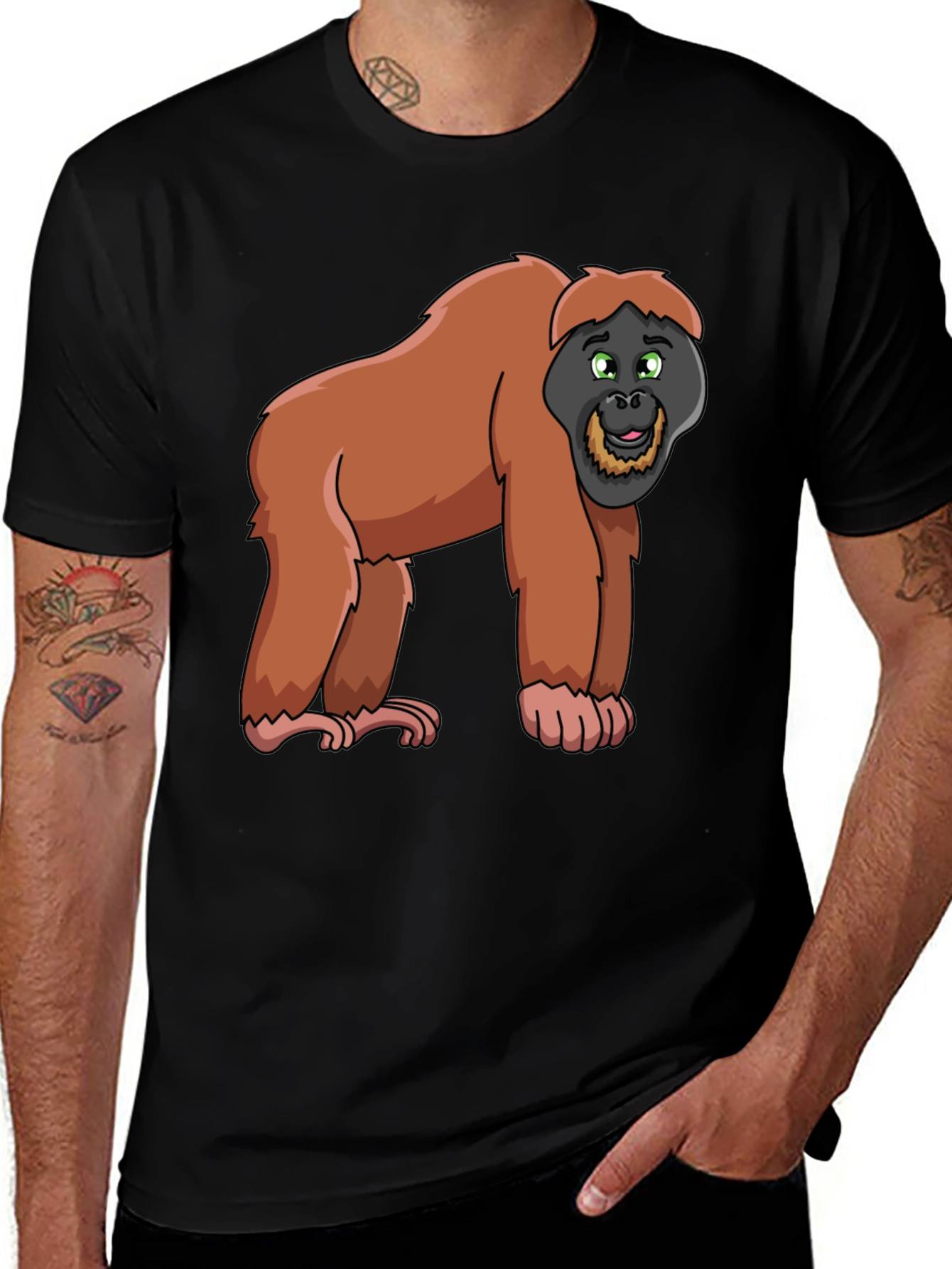 Orangutan Cartoon Graphic Tee