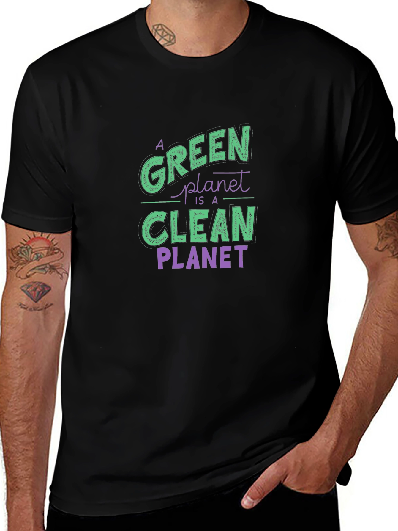 Green Planet, Clean Planet Graphic T-Shirt