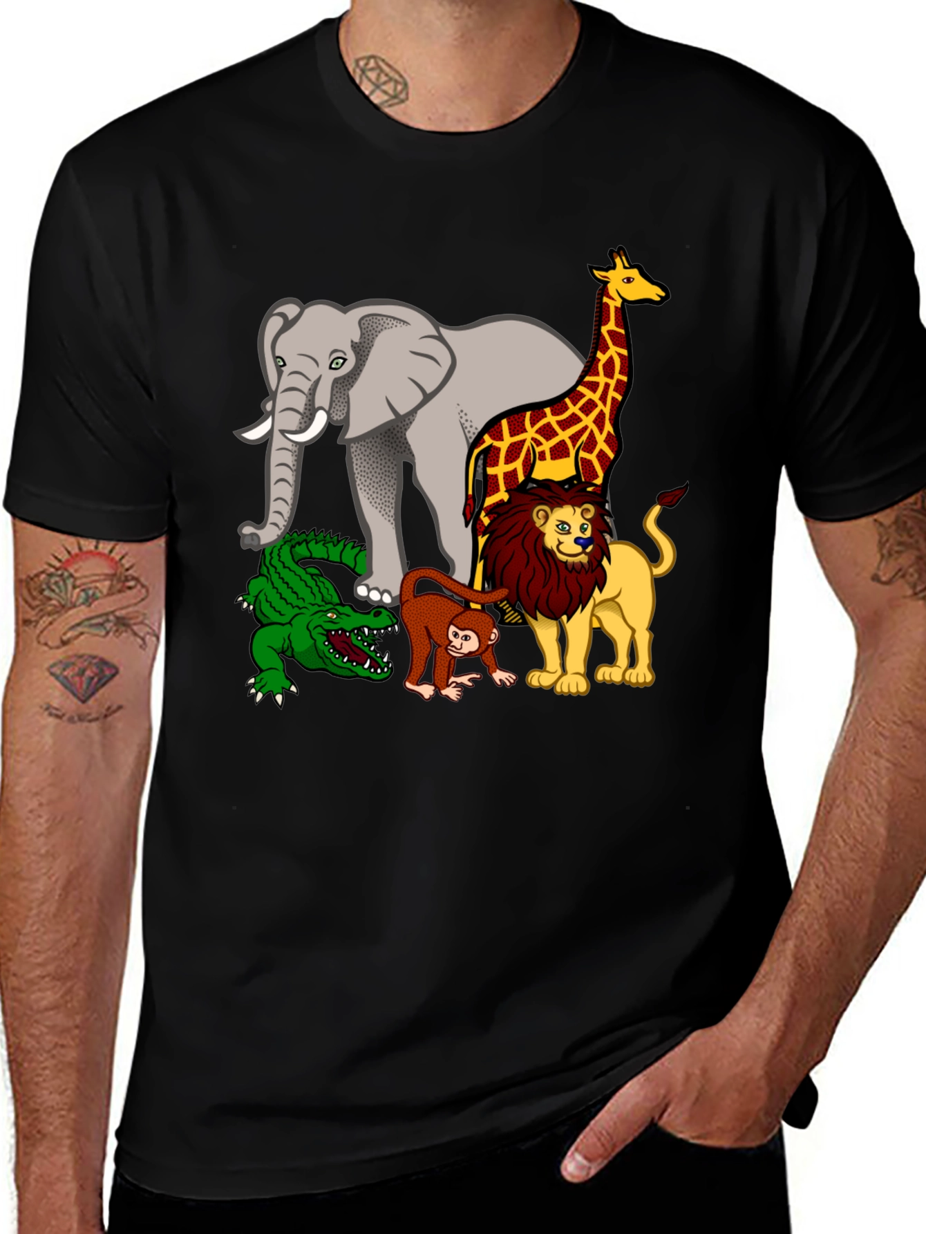 Variant 19 of Cartoon Animal Print T-Shirt