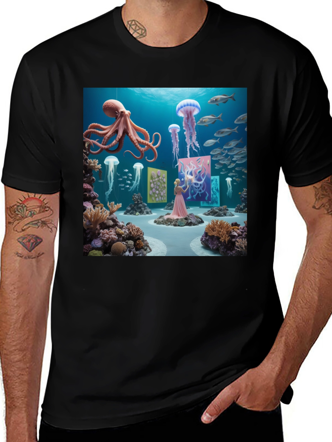Variant 28 of Underwater Art Gallery T-Shirt