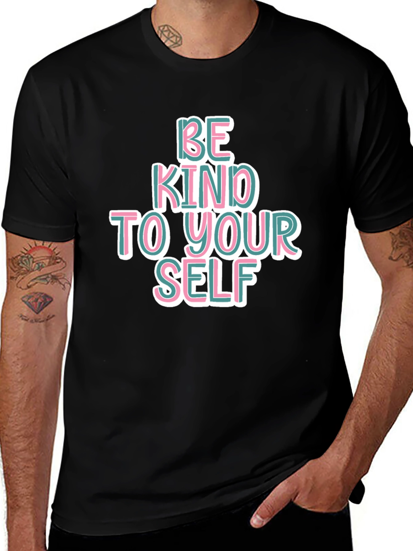 Variant 11 of Be Kind to Yourself Black T-Shirt