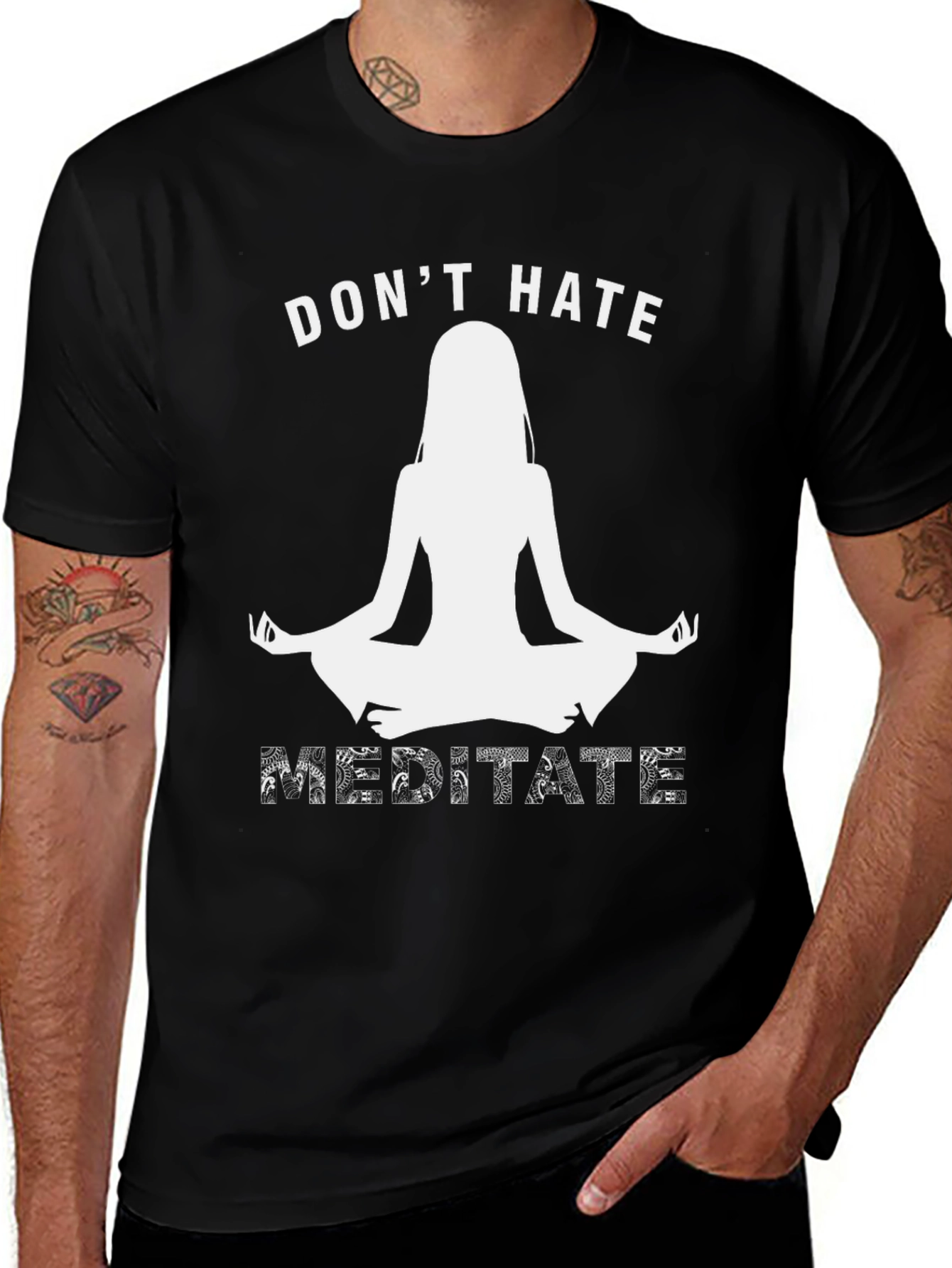 Variant 8 of Don't Hate Meditate T-Shirt - Yoga Tee