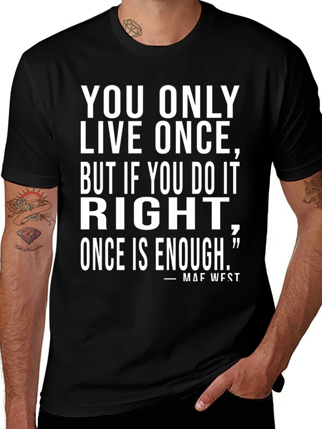 YOLO Mae West Quote Graphic Tee