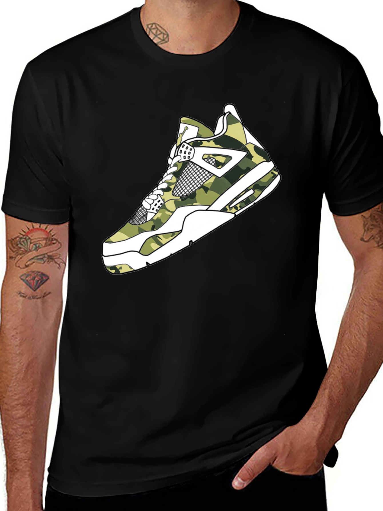 Variant 19 of Camouflage Sneaker Graphic T-Shirt