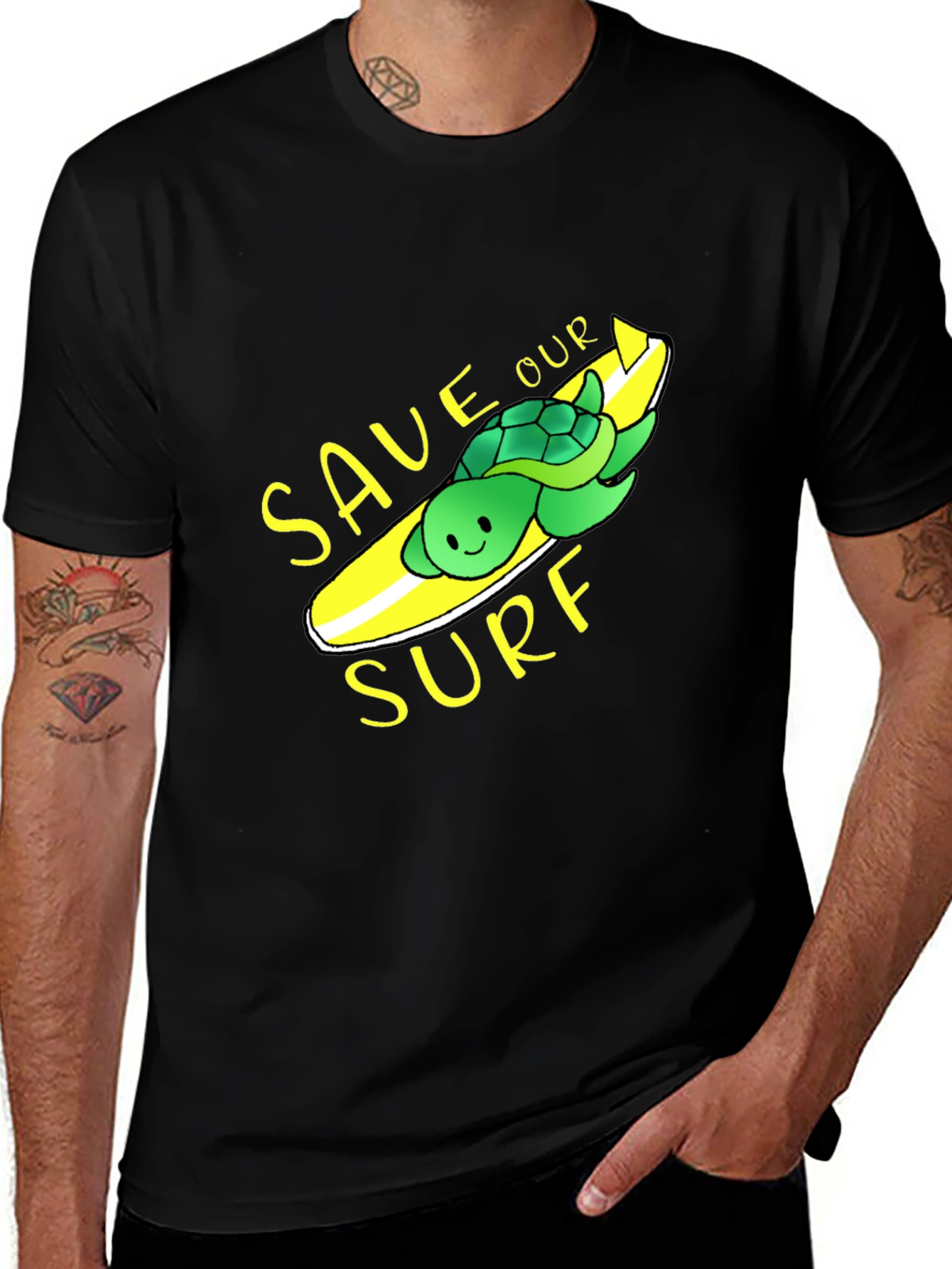 Save Our Surf Black Graphic Tee