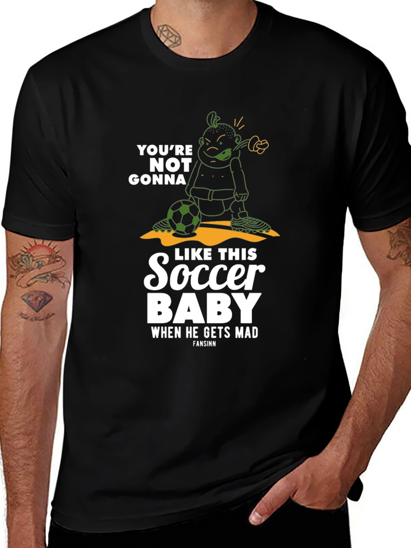 Variant 6 of Funny Soccer Baby Graphic T-Shirt