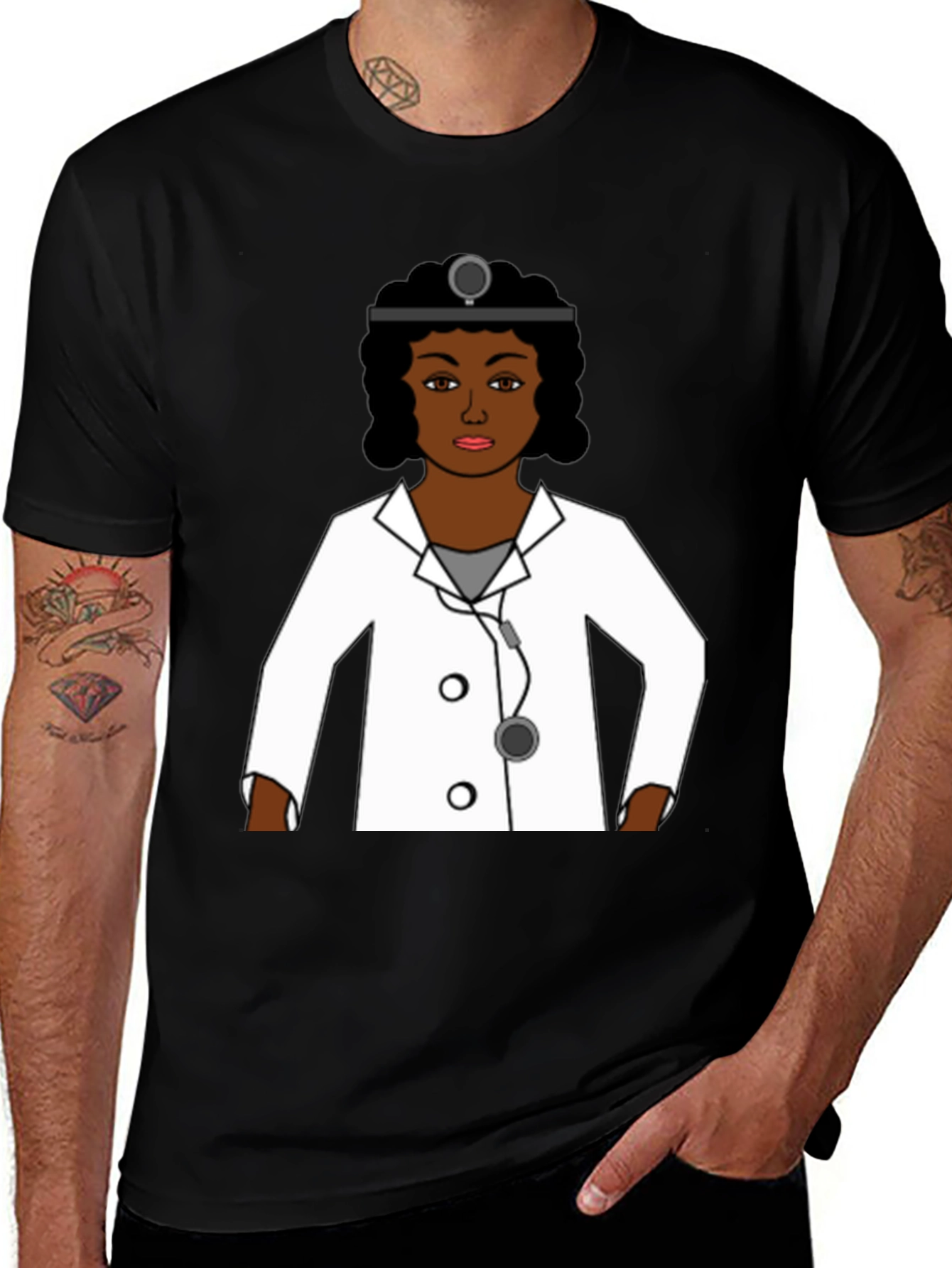 Variant 9 of Doctor Graphic Tee - Unisex Black Cotton T-Shirt