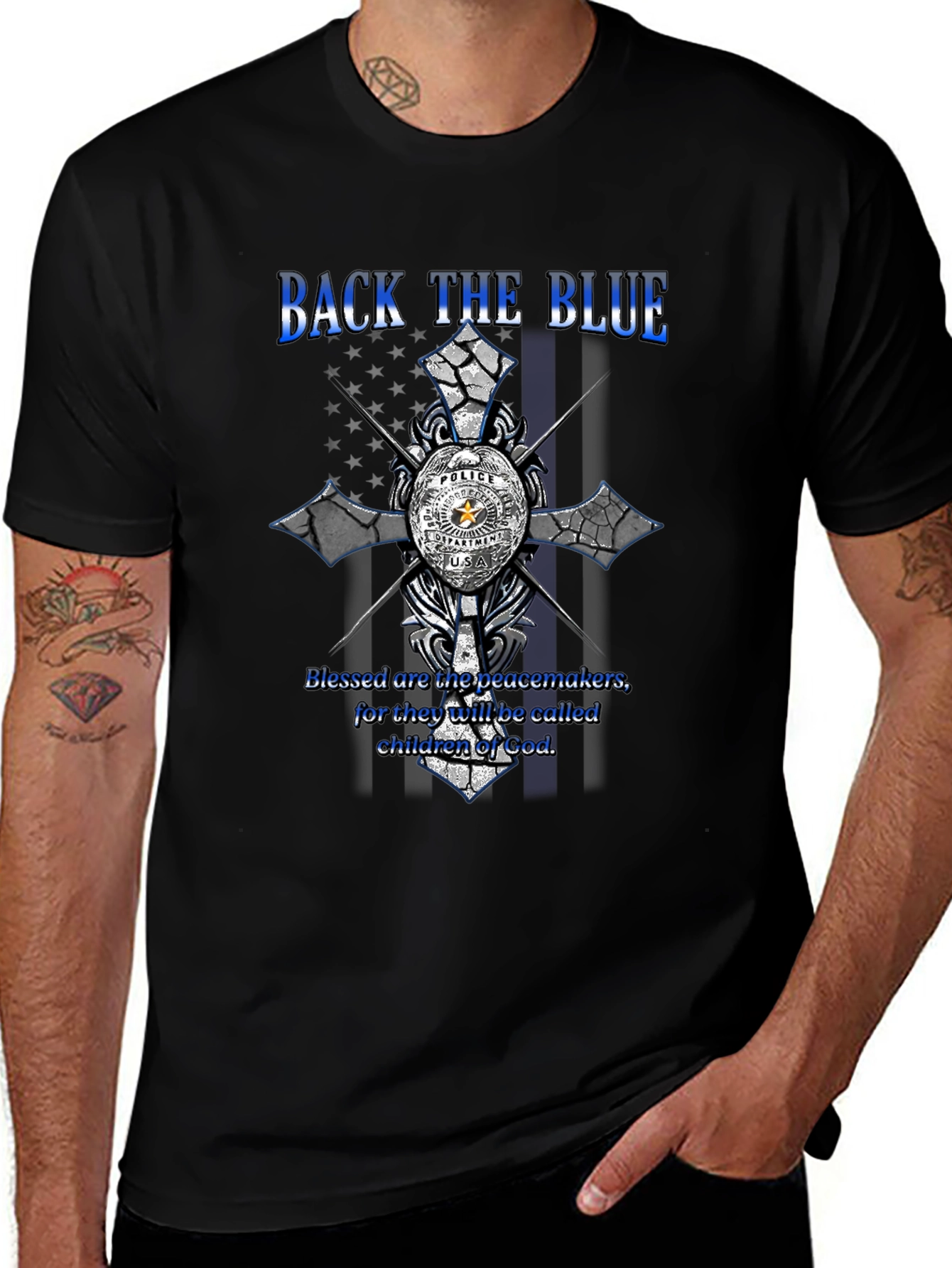 Back the Blue Graphic T-Shirt