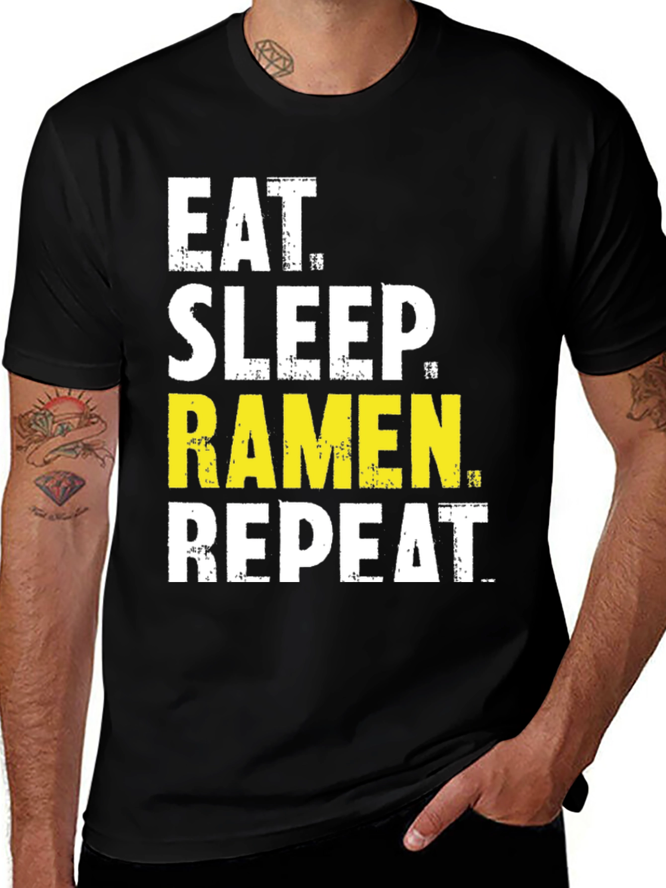 Variant 21 of Eat Sleep Ramen Repeat Graphic T-Shirt