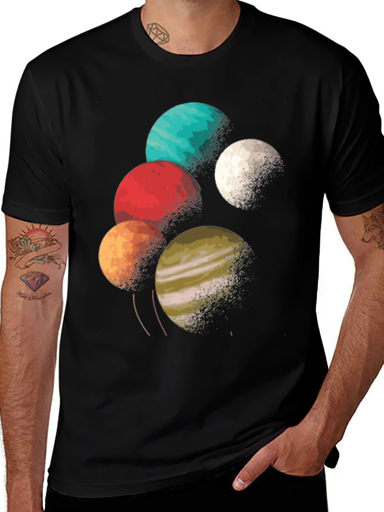 Planetary Graphic Tee - Space Lover T-Shirt
