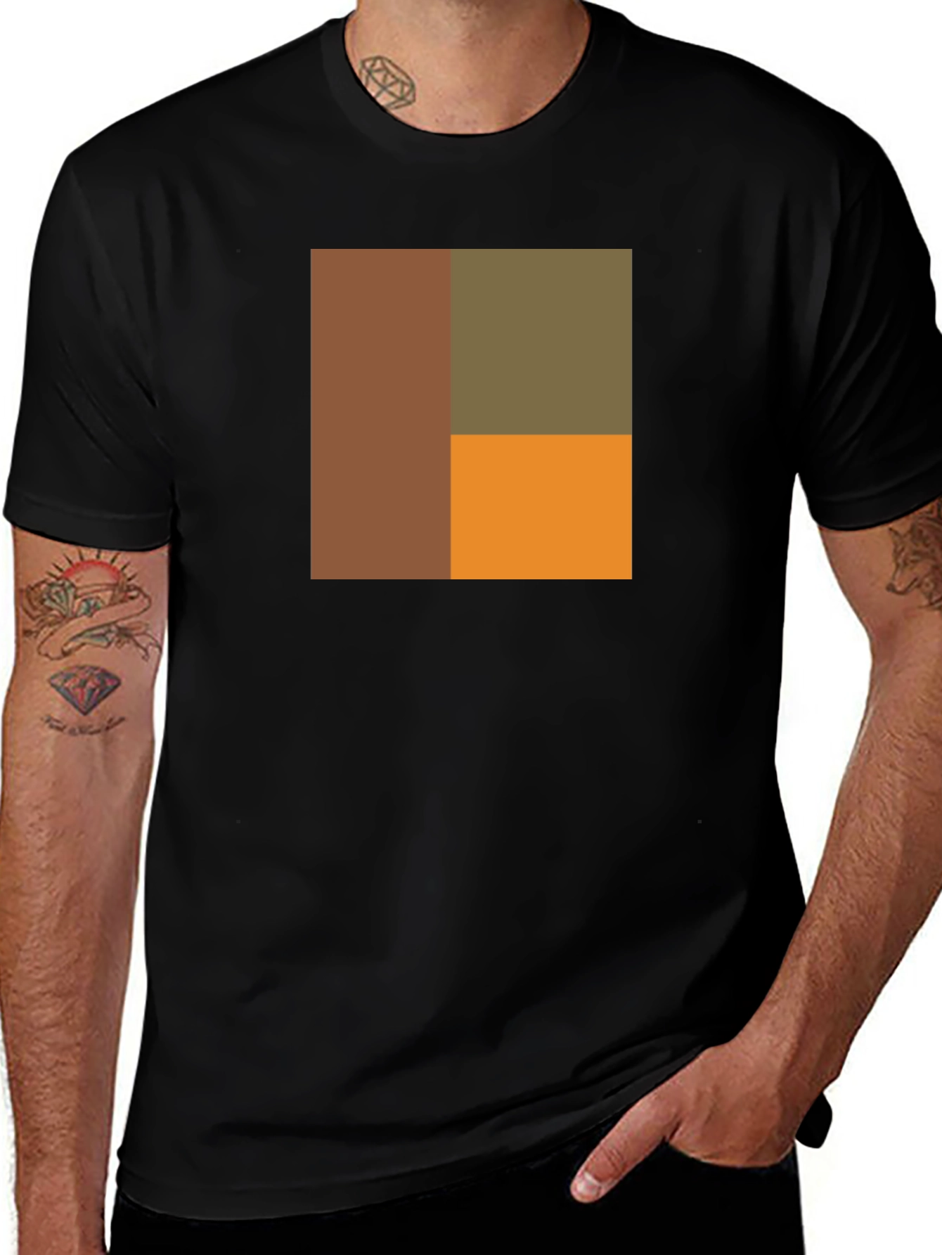Variant 13 of Geometric Color Block T-Shirt - Modern Art Tee