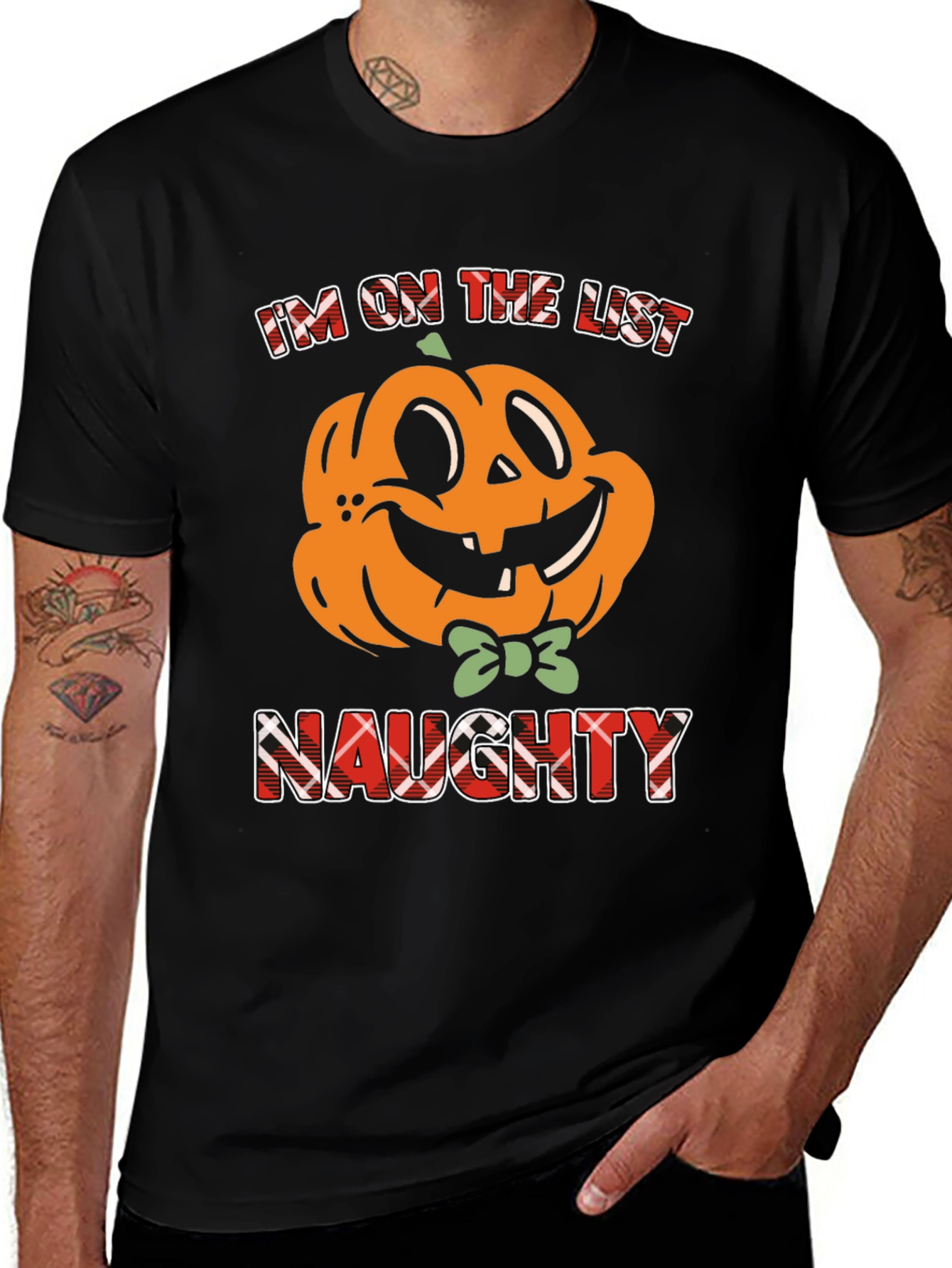 Naughty List Pumpkin Halloween T-Shirt