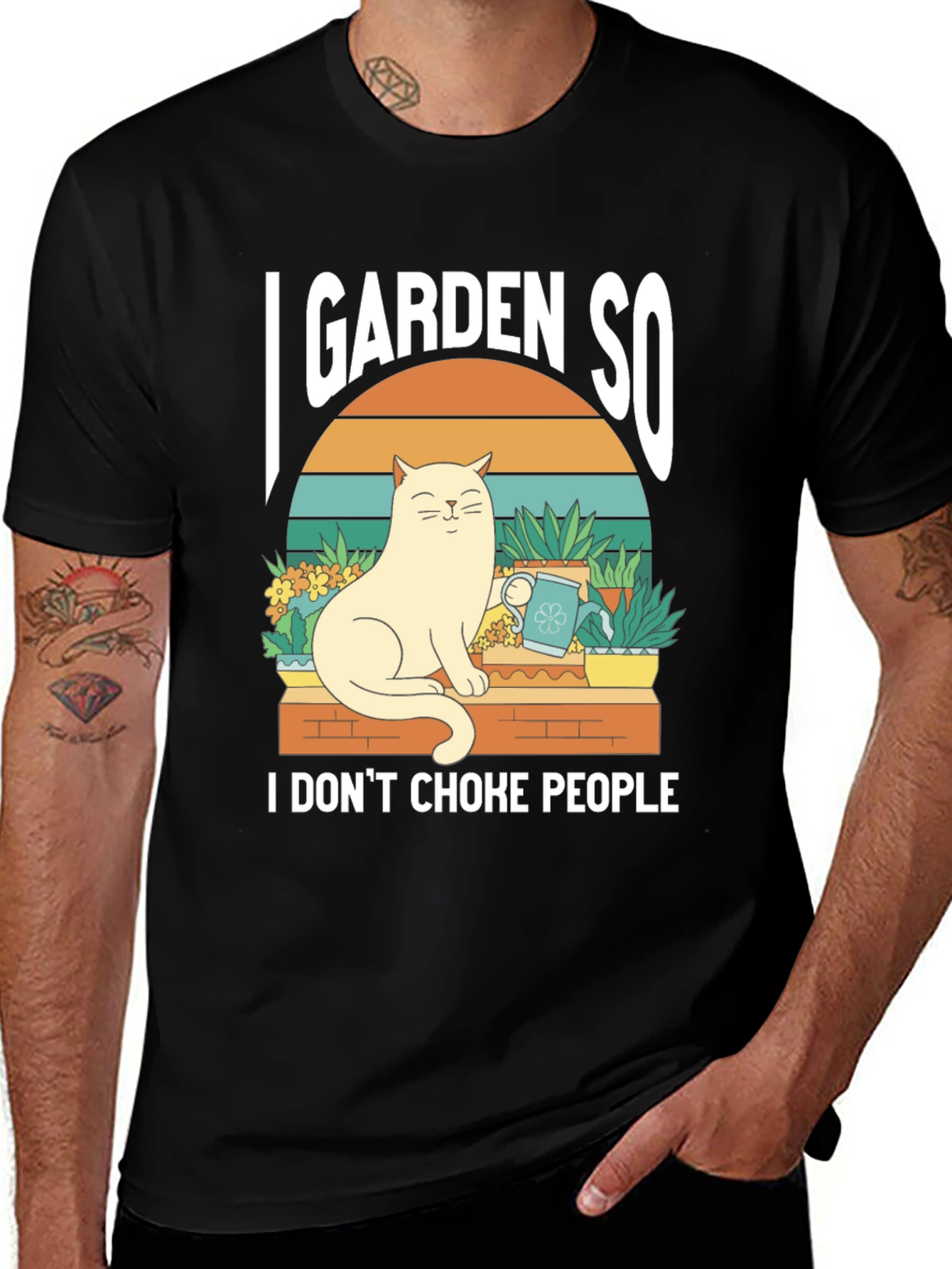 Variant 28 of I Garden So I Don't Choke People T-Shirt - Cat Lover Tee