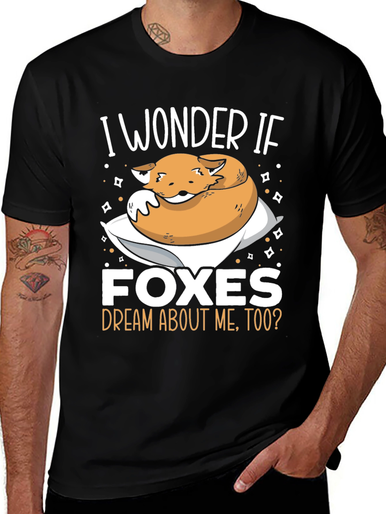 Variant 13 of Fox Dream Graphic Tee - I Wonder If Foxes Dream?