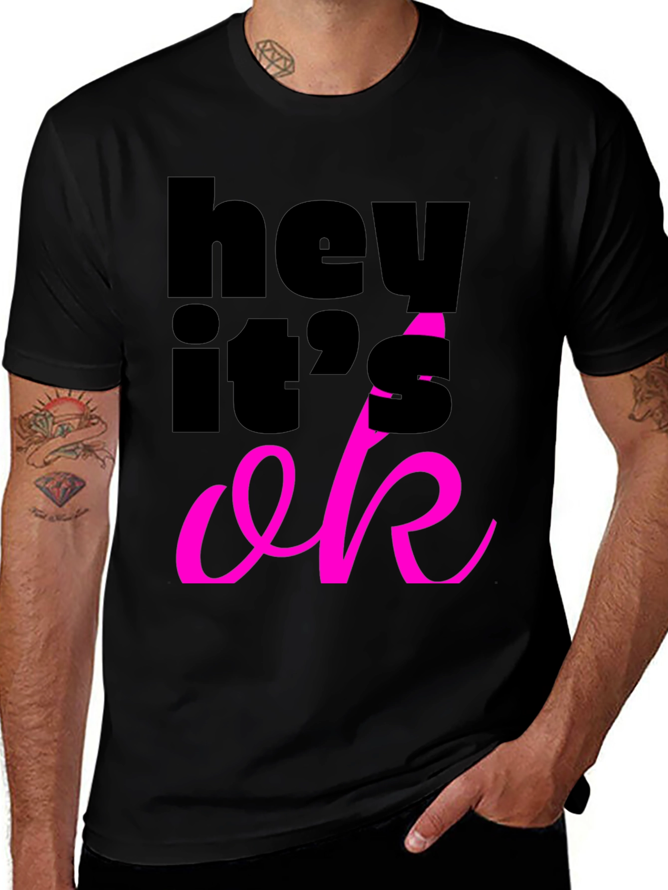 Variant 21 of Hey It's Ok Graphic T-Shirt - Relaxed Fit