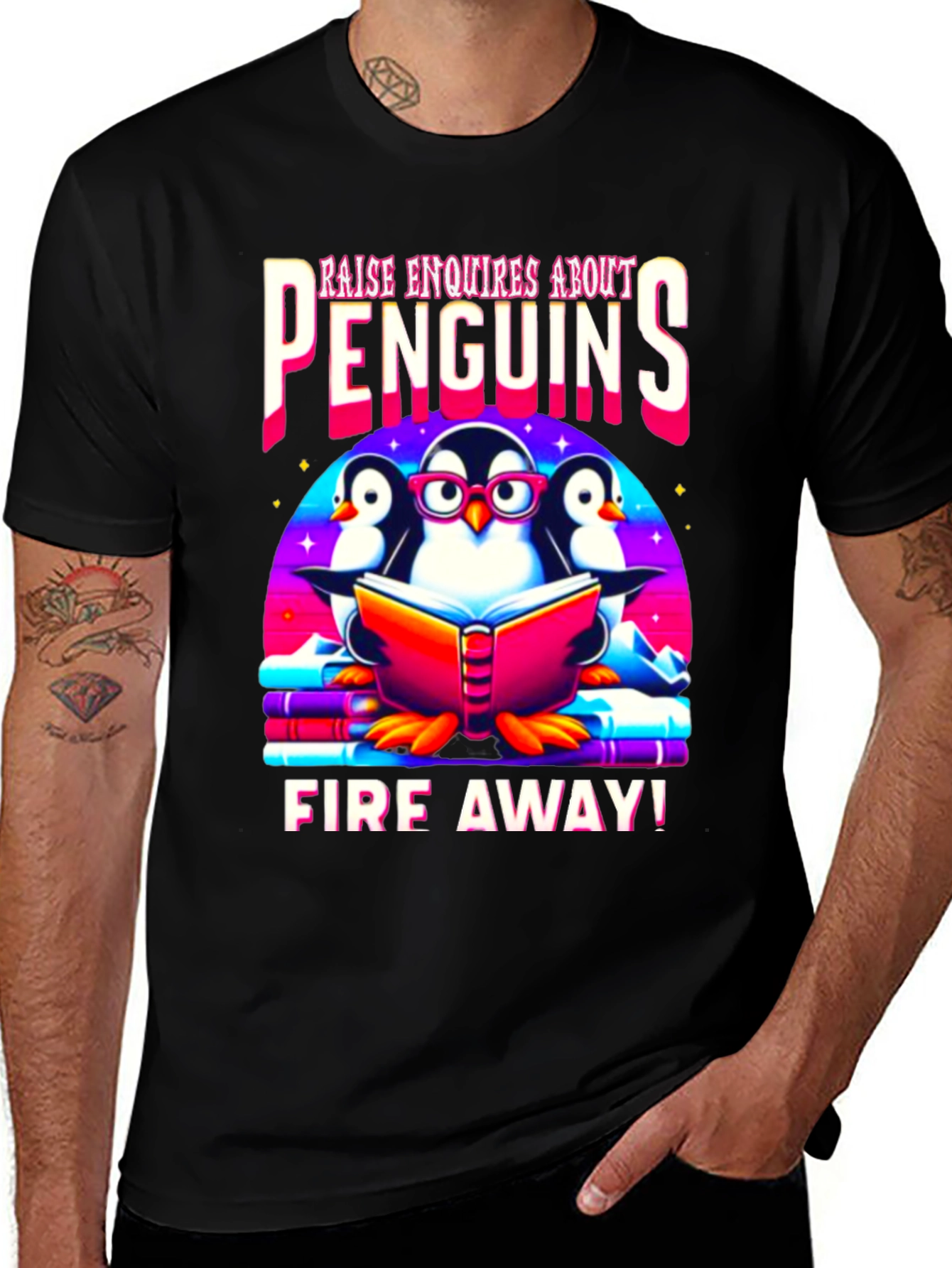 Variant 30 of Penguins Reading Book T-Shirt