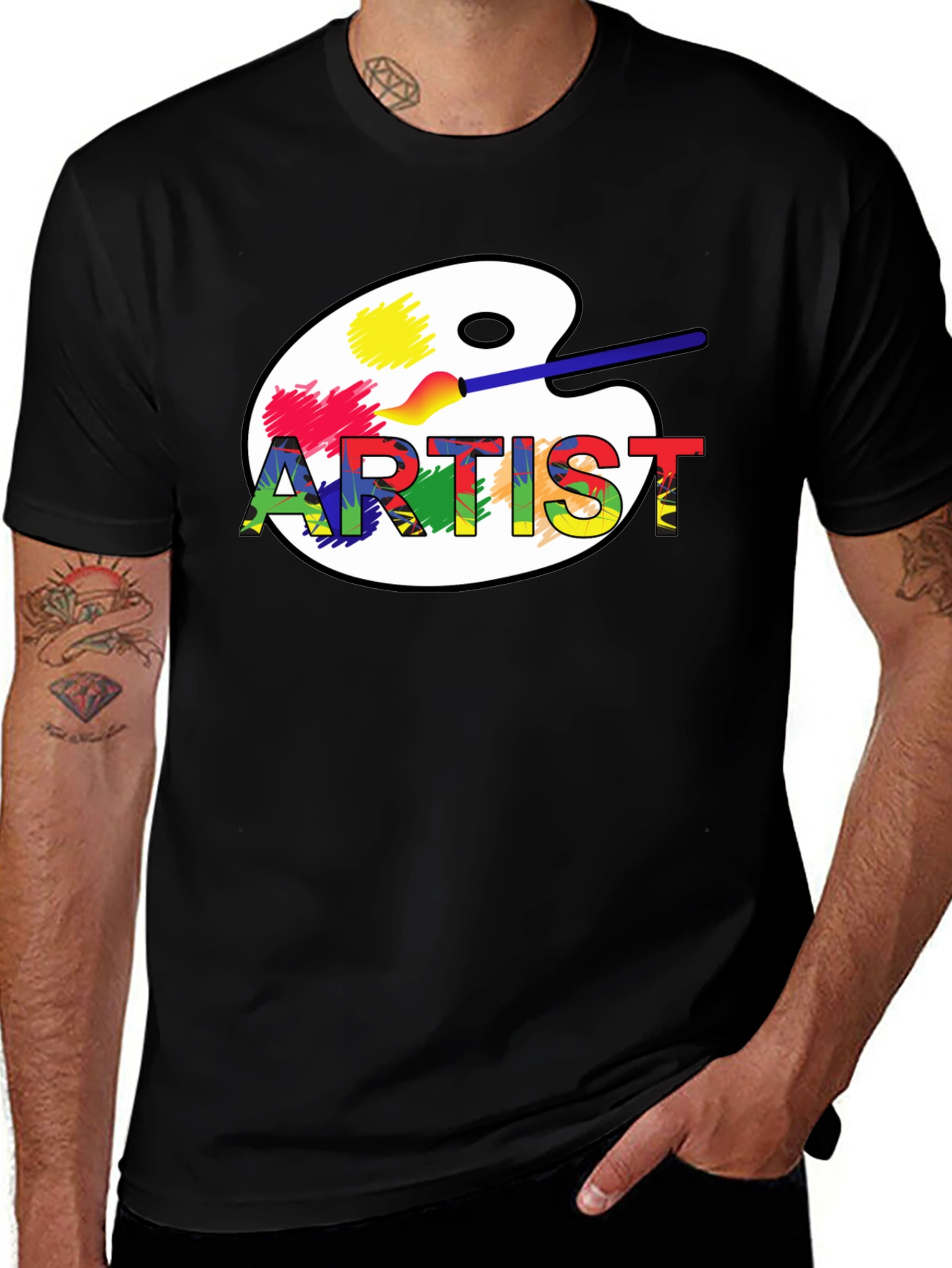 Variant 25 of Artist Palette Graphic Tee - Creative Design Shirt