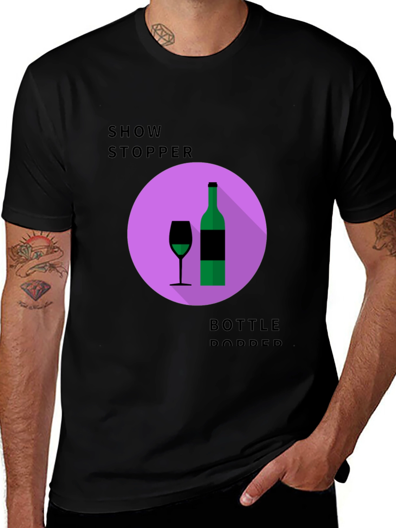 Variant 26 of Show Stopper Bottle Popper Graphic T-Shirt