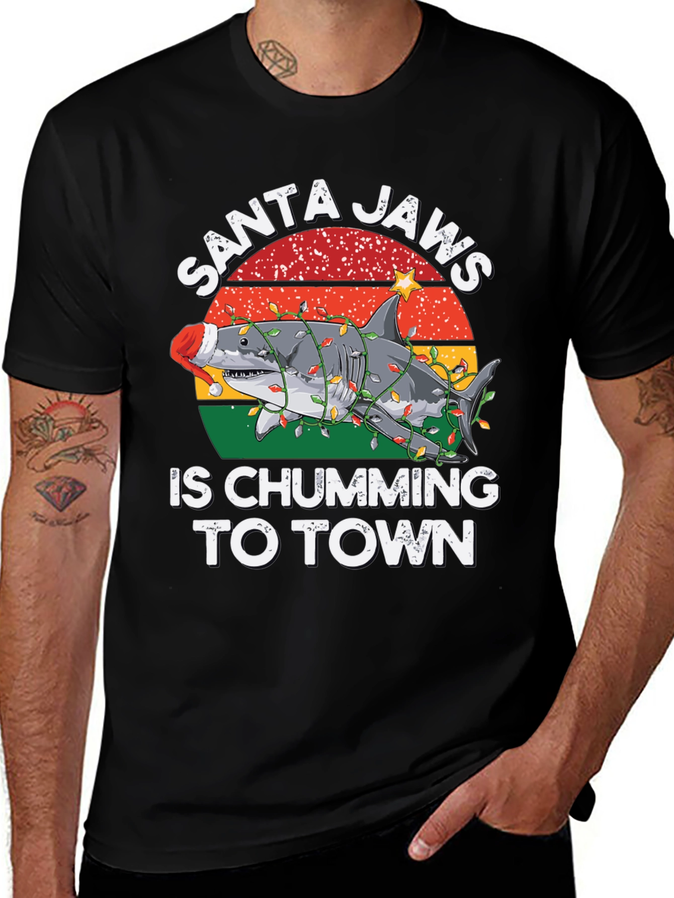 Santa Jaws Christmas T-Shirt