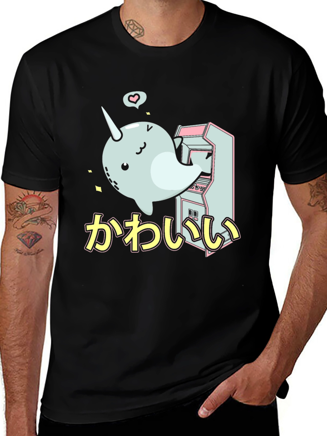 Variant 28 of Cute Narwhal Arcade Game T-Shirt