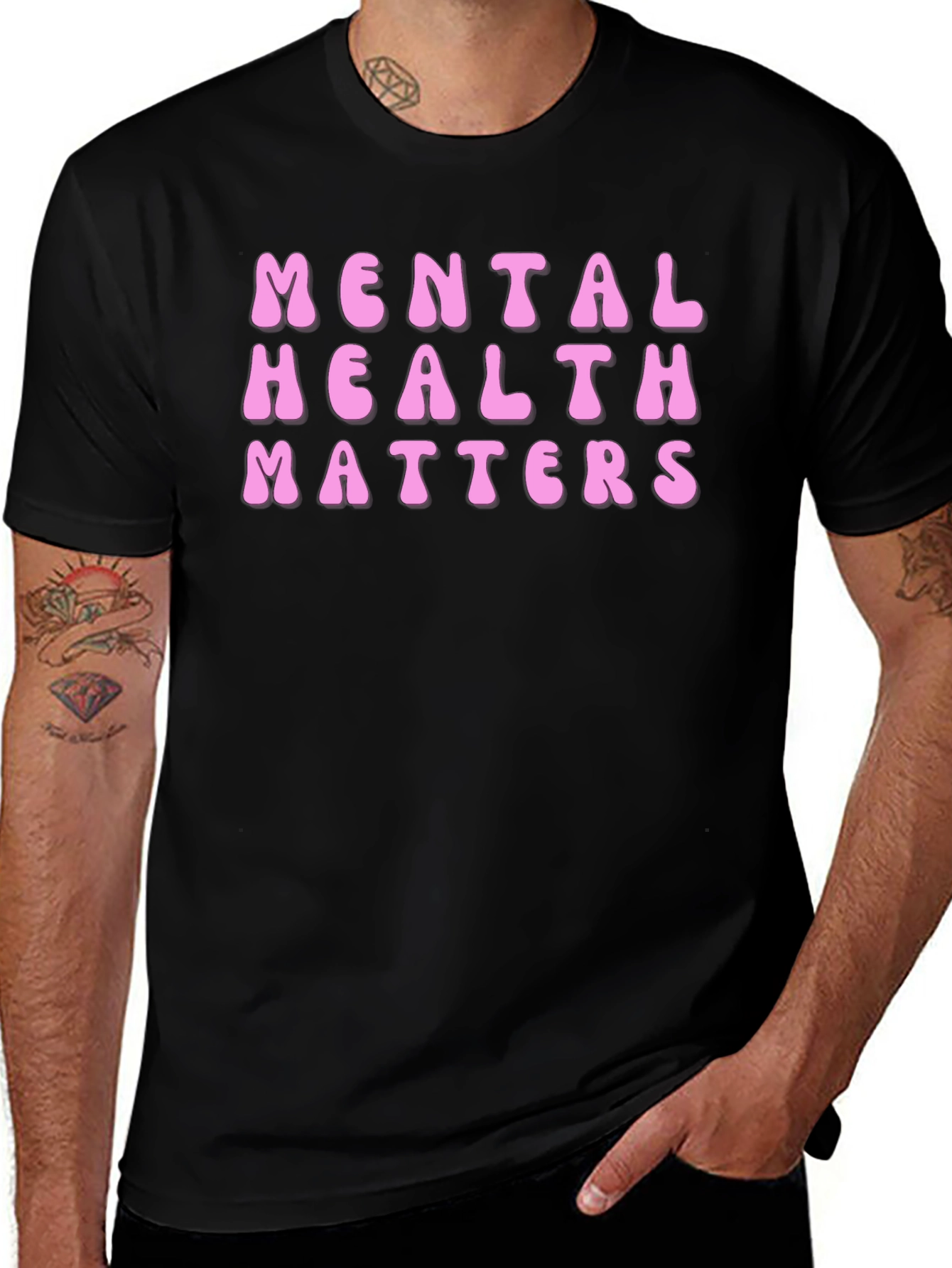 Variant 15 of Mental Health Matters Graphic Tee - Black
