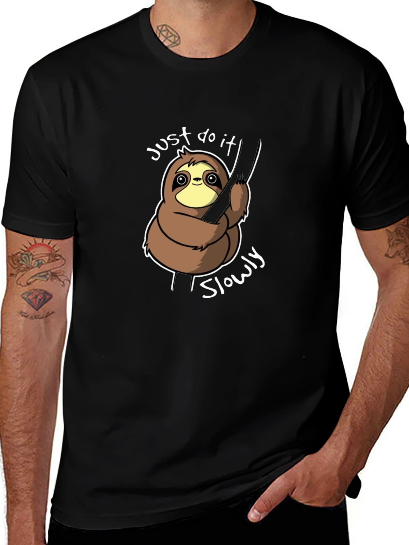 Variant 30 of Sloth "Just Do It Slowly" Graphic T-Shirt