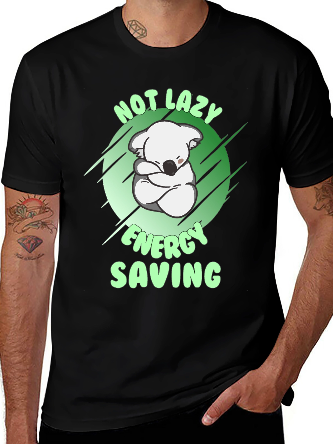 Variant 11 of Not Lazy Energy Saving Koala T-Shirt