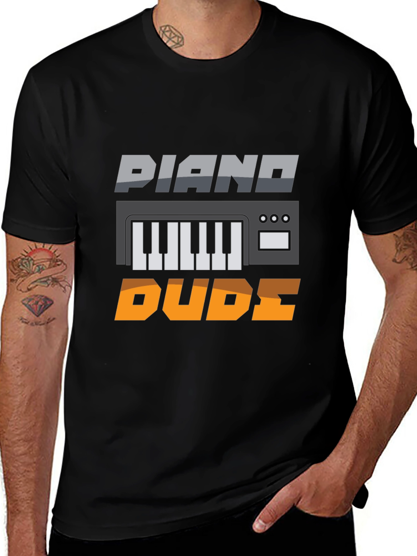 Variant 21 of Piano Dude Graphic Tee - Musician T-Shirt