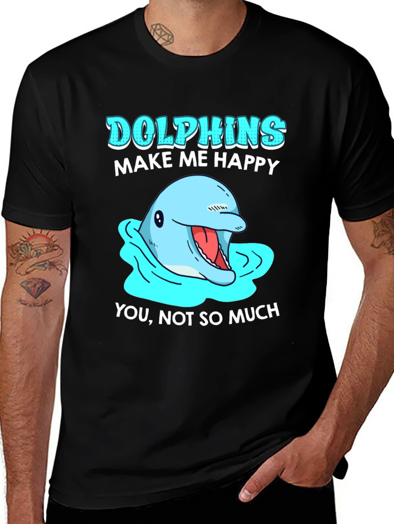 Variant 20 of Dolphins Make Me Happy T-Shirt