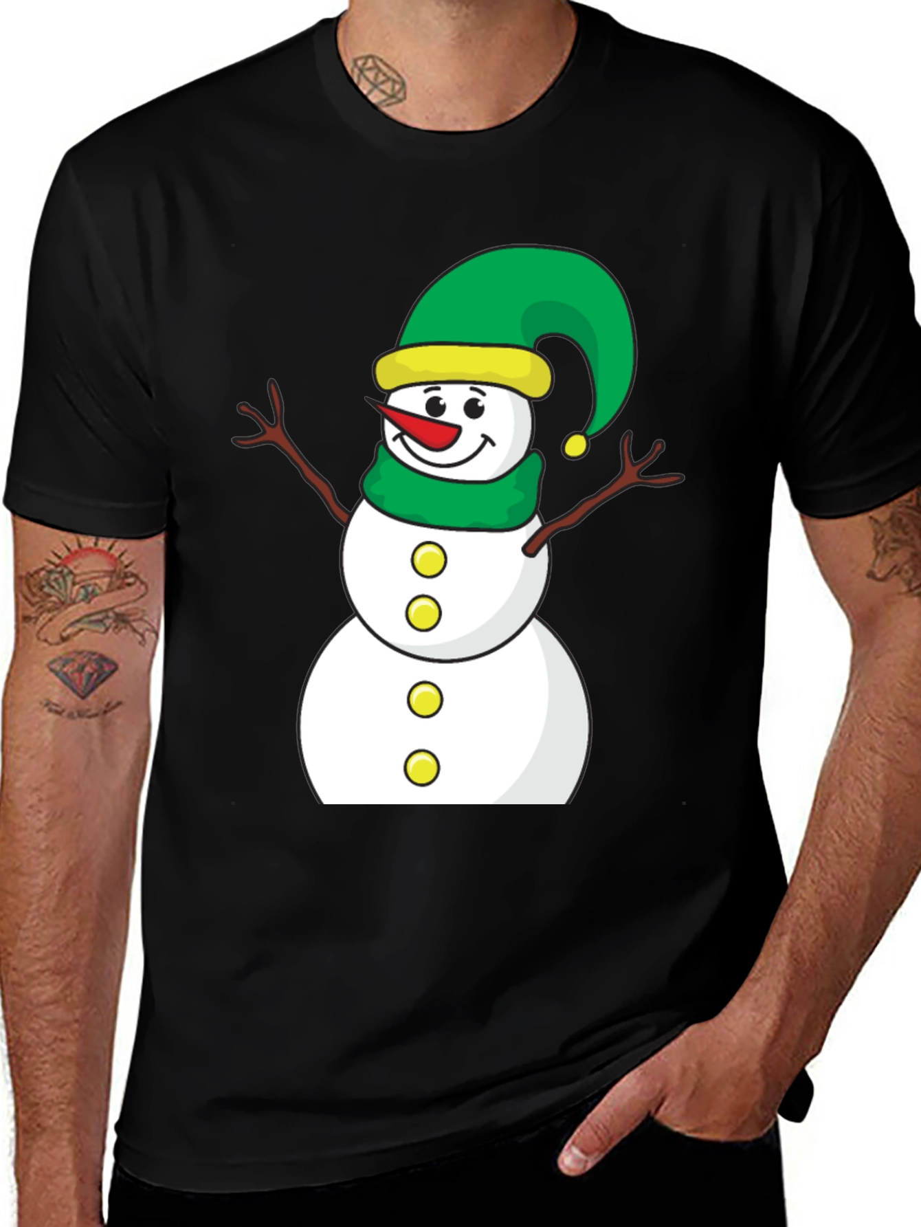 Variant 12 of Festive Snowman T-Shirt - Holiday Cheer