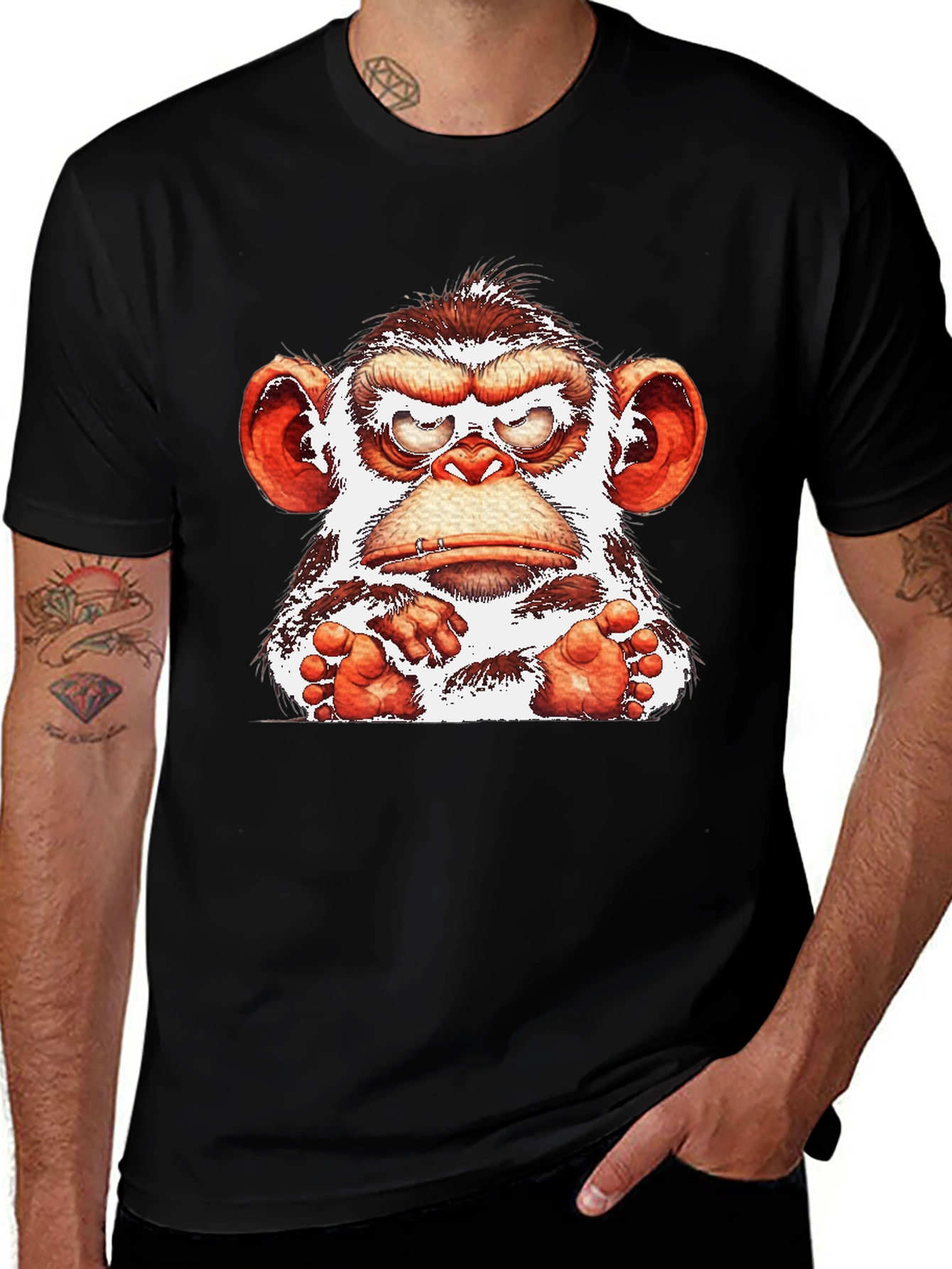 Variant 17 of Angry Monkey Graphic T-Shirt