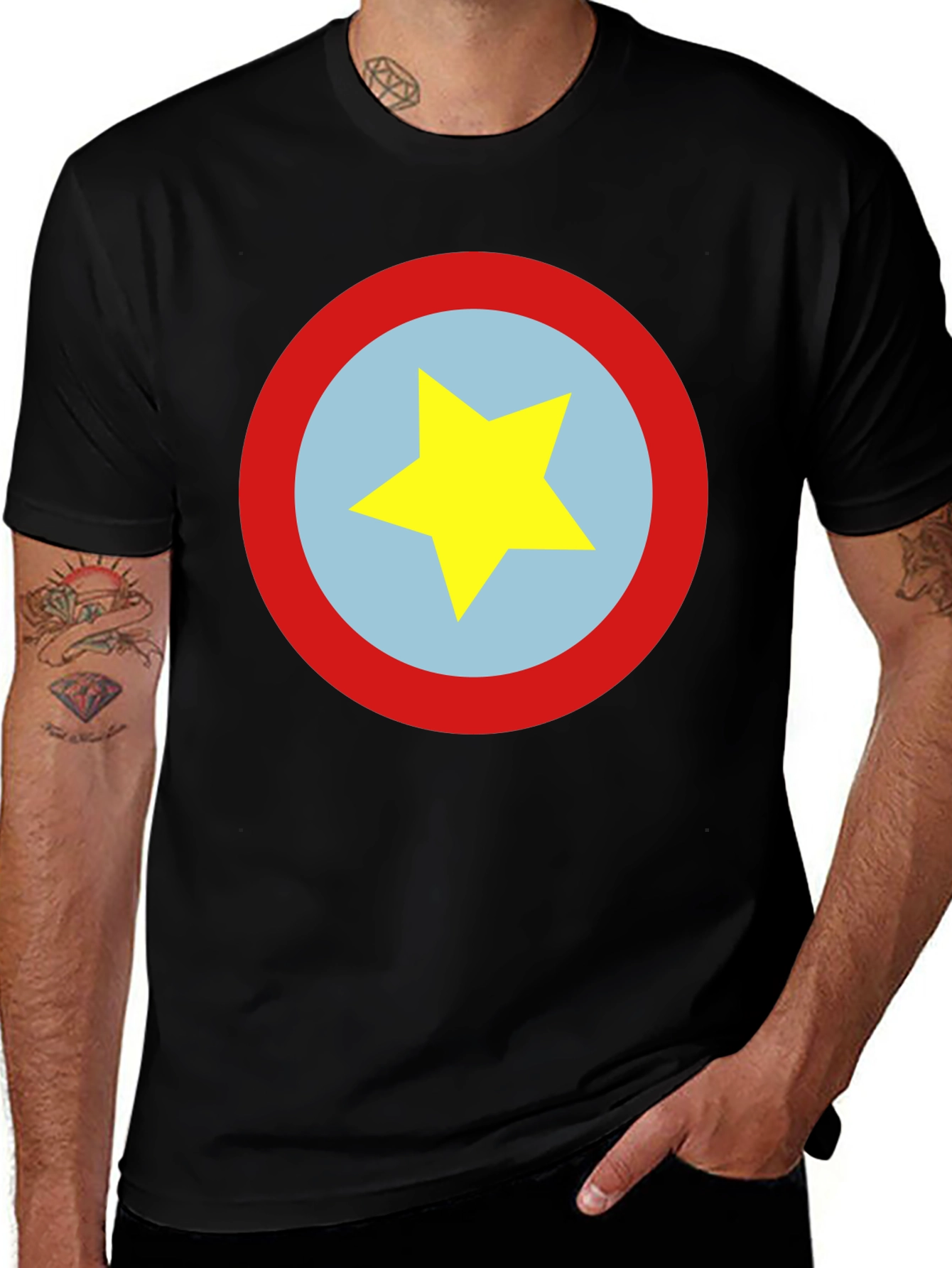 Variant 9 of Star Circle Graphic Tee - Unique Design