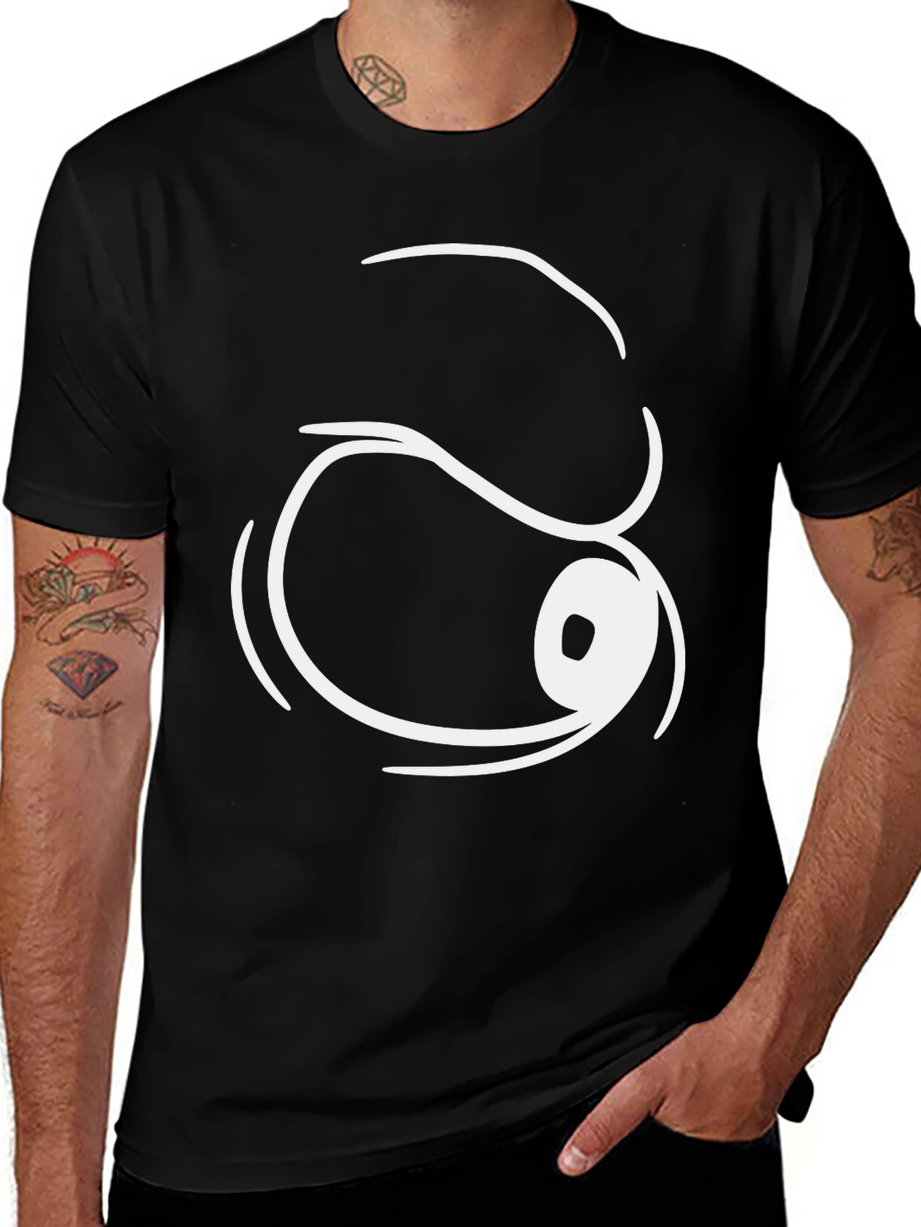 Variant 5 of Eye See You Black Graphic Tee