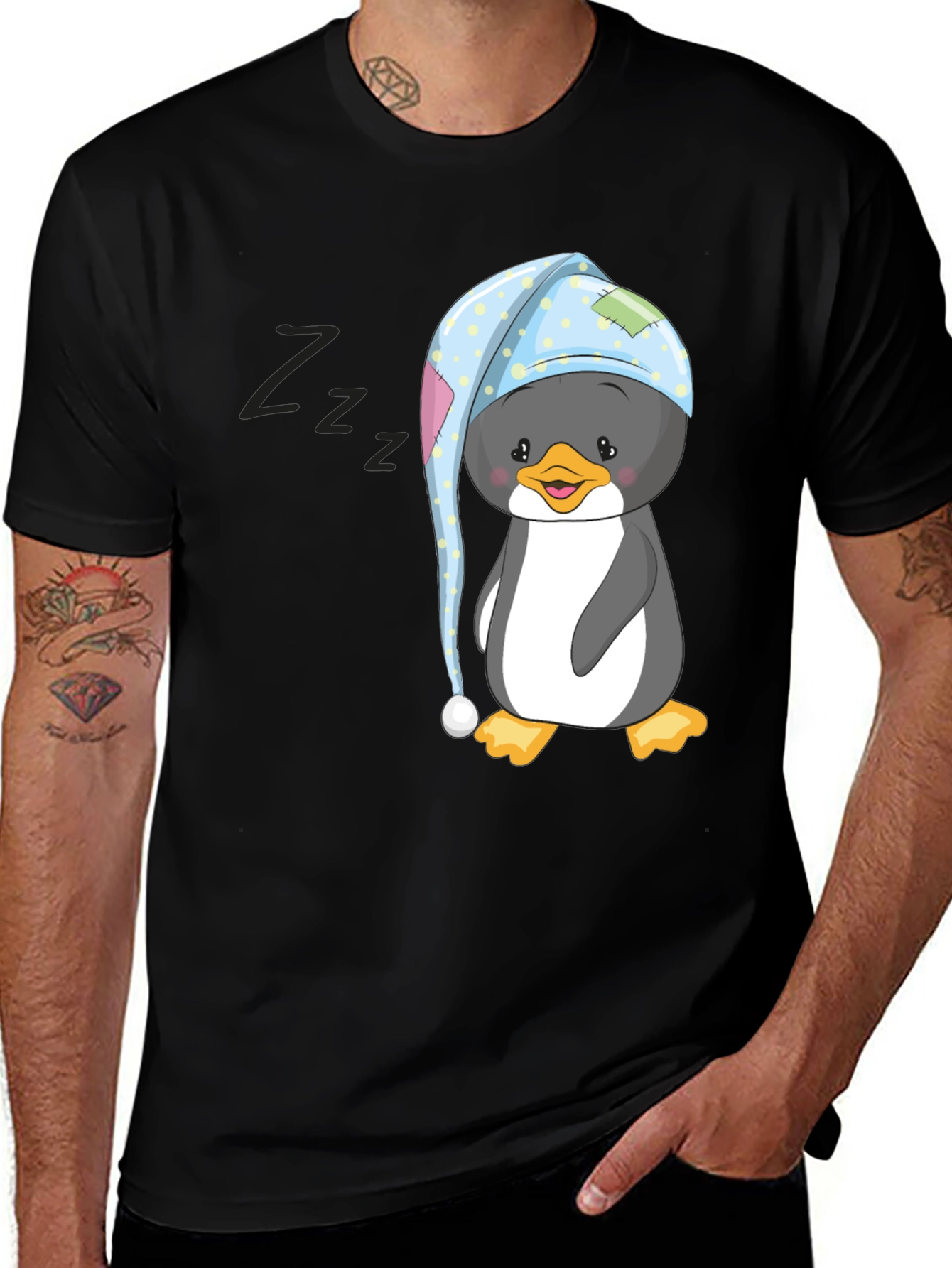 Variant 20 of Cute Penguin in Nightcap T-Shirt