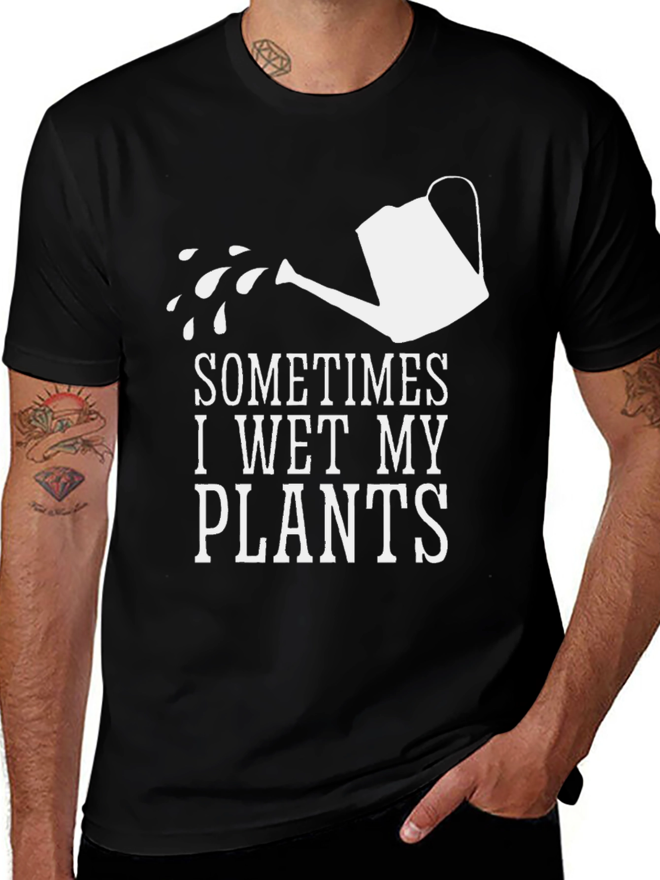 Variant 14 of Sometimes I Wet My Plants Funny Graphic T-Shirt