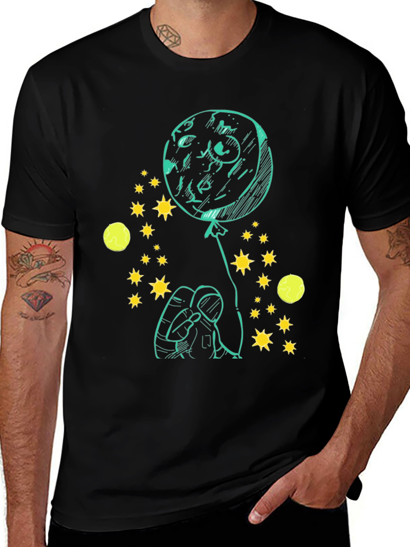 Variant 15 of Astronaut Moon Balloon T-Shirt