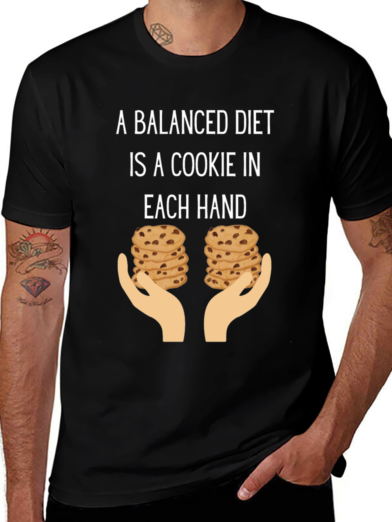 Variant 28 of Balanced Diet Cookie Graphic T-Shirt