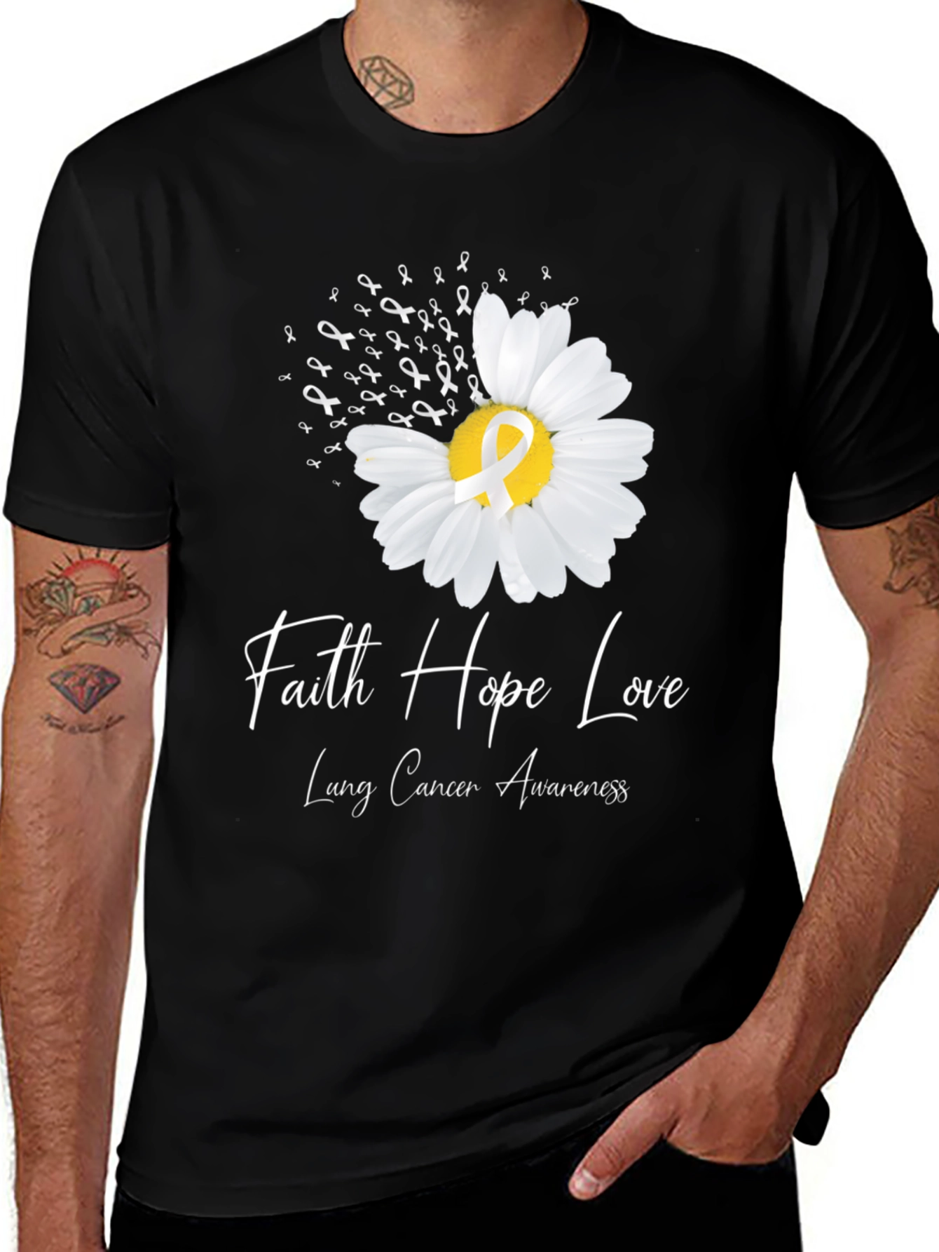 Variant 17 of Faith Hope Love Lung Cancer Awareness T-Shirt