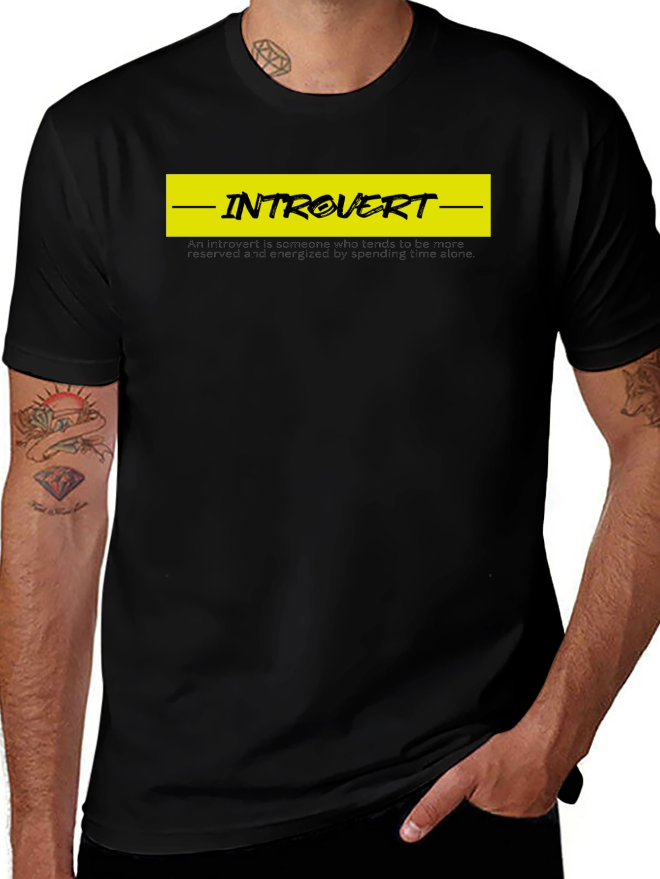 Variant 7 of Introvert T-Shirt: Reserved & Energized