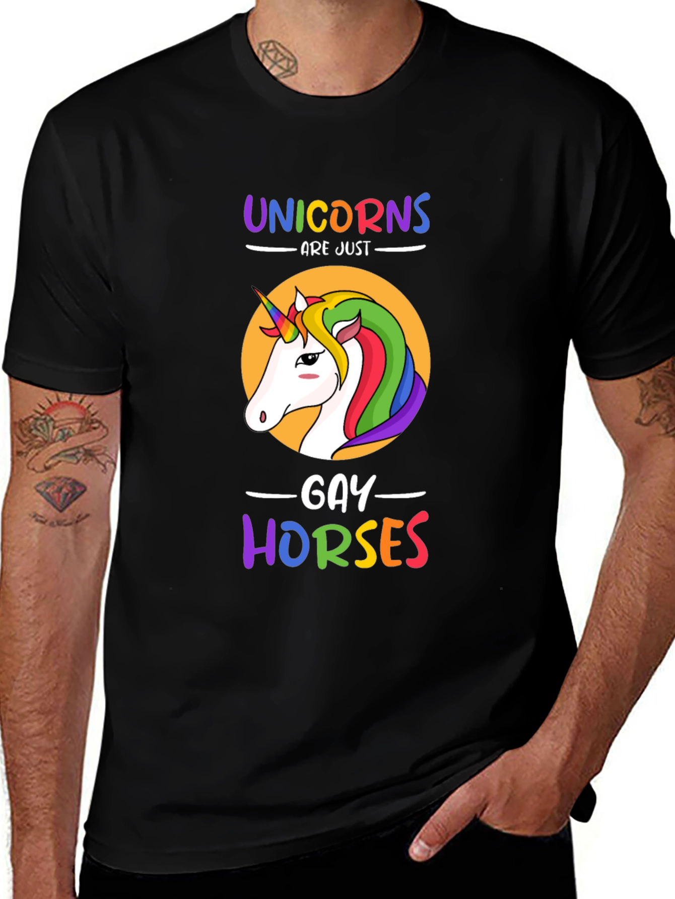 Variant 28 of Unicorns are Just Gay Horses T-Shirt
