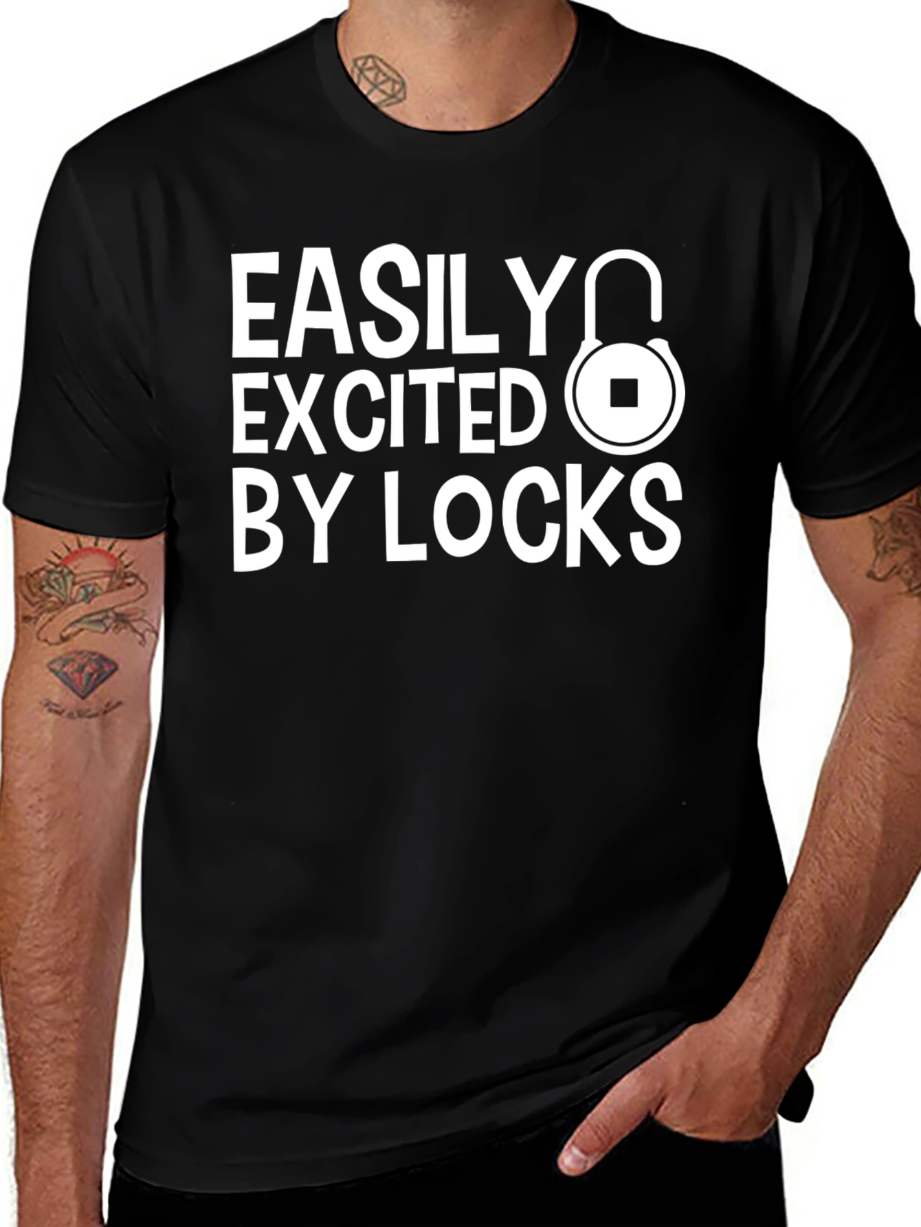 Variant 25 of Easily Excited By Locks Graphic T-Shirt