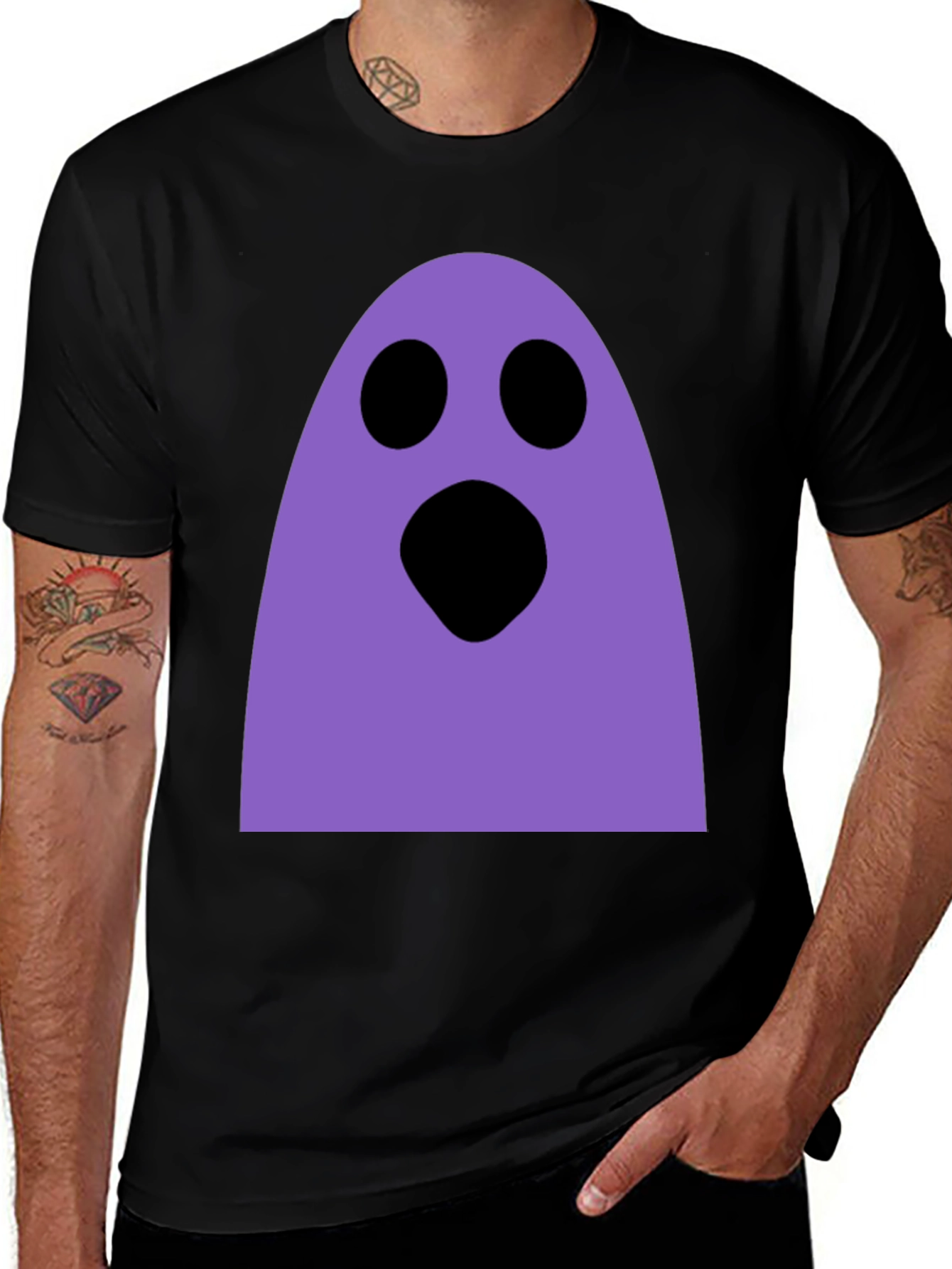 Variant 27 of Spooky Ghost Graphic Tee - Halloween Fun