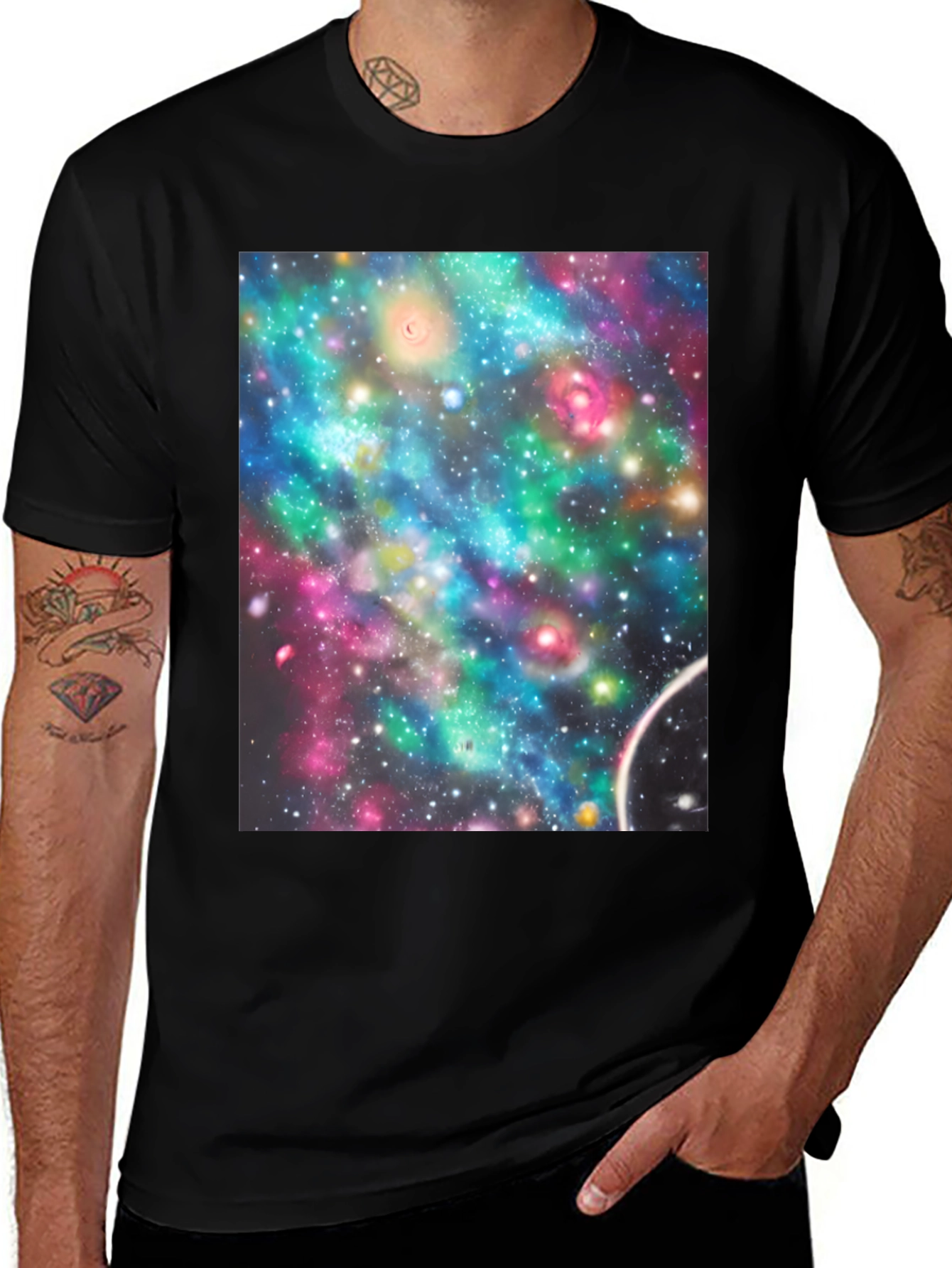 Variant 4 of Cosmic Nebula T-Shirt - Galaxy Print Tee