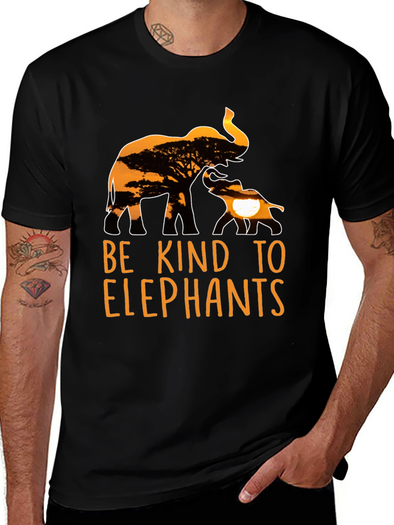 Variant 28 of Be Kind to Elephants Graphic Tee